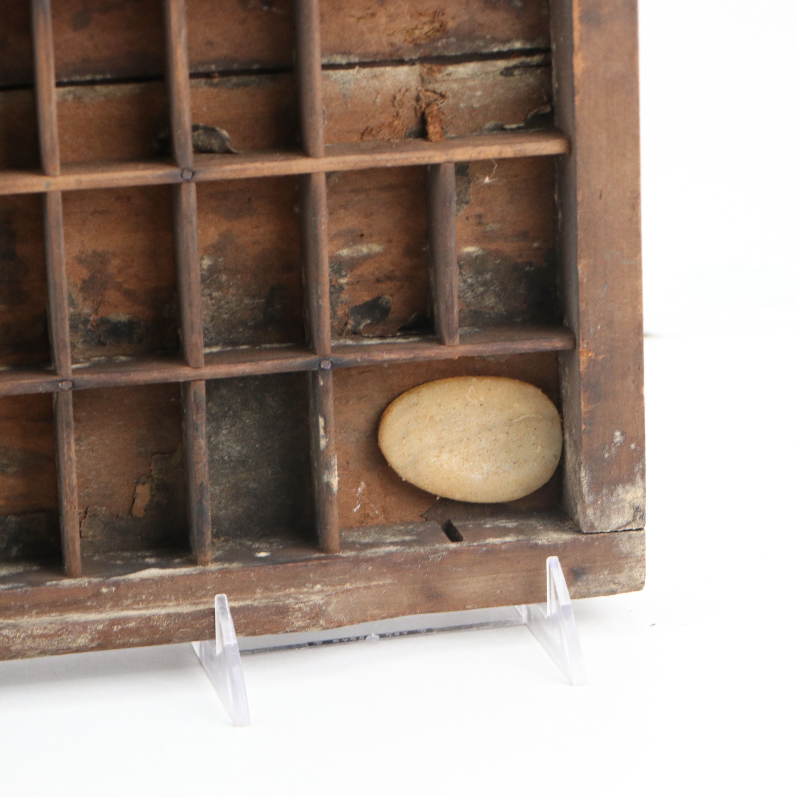 Wooden Printer's Letterpress Tray Converted Wall Hanging Display Shelf
