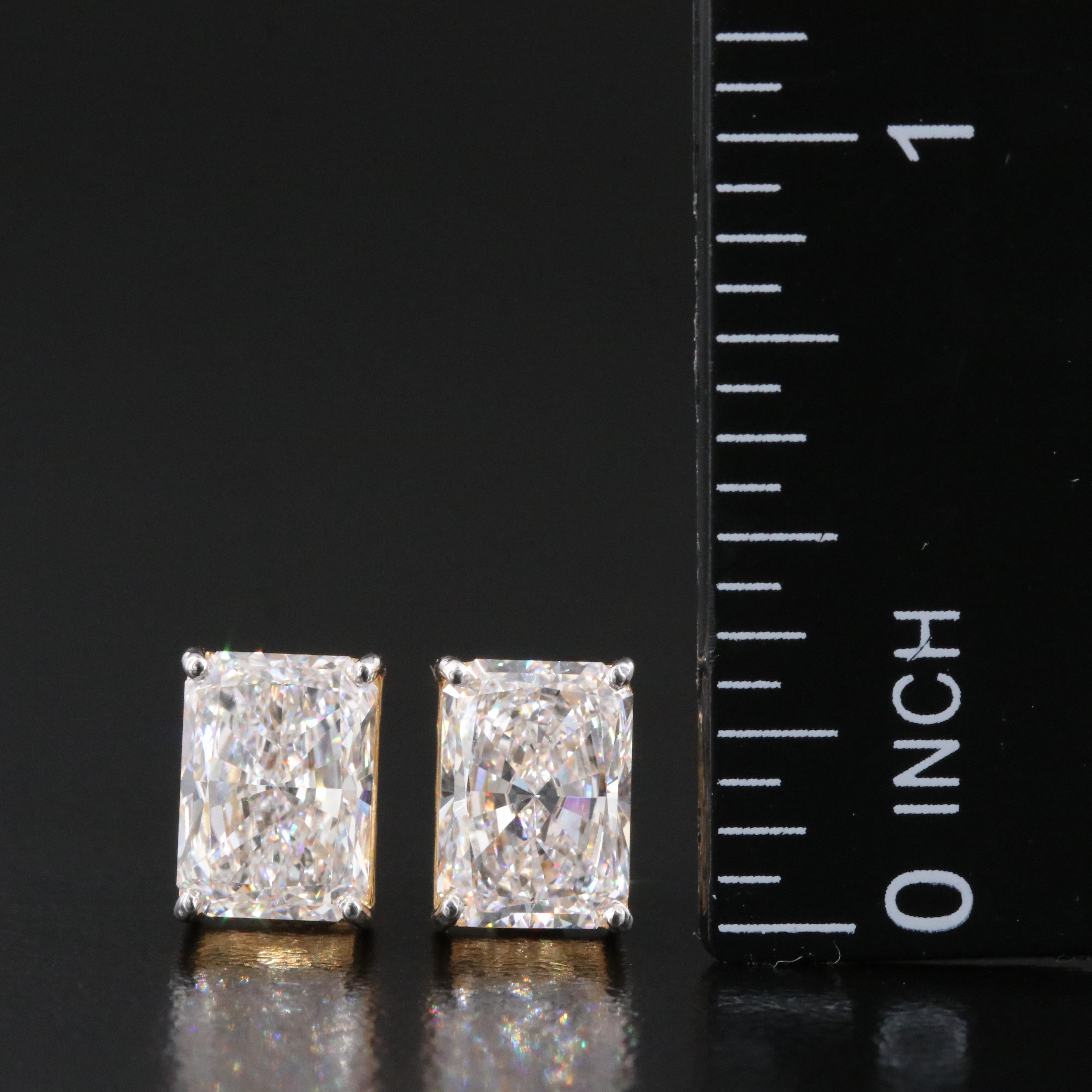 14K 4.06 CTW Lab Grown Diamond Stud Earrings with IGI Reports