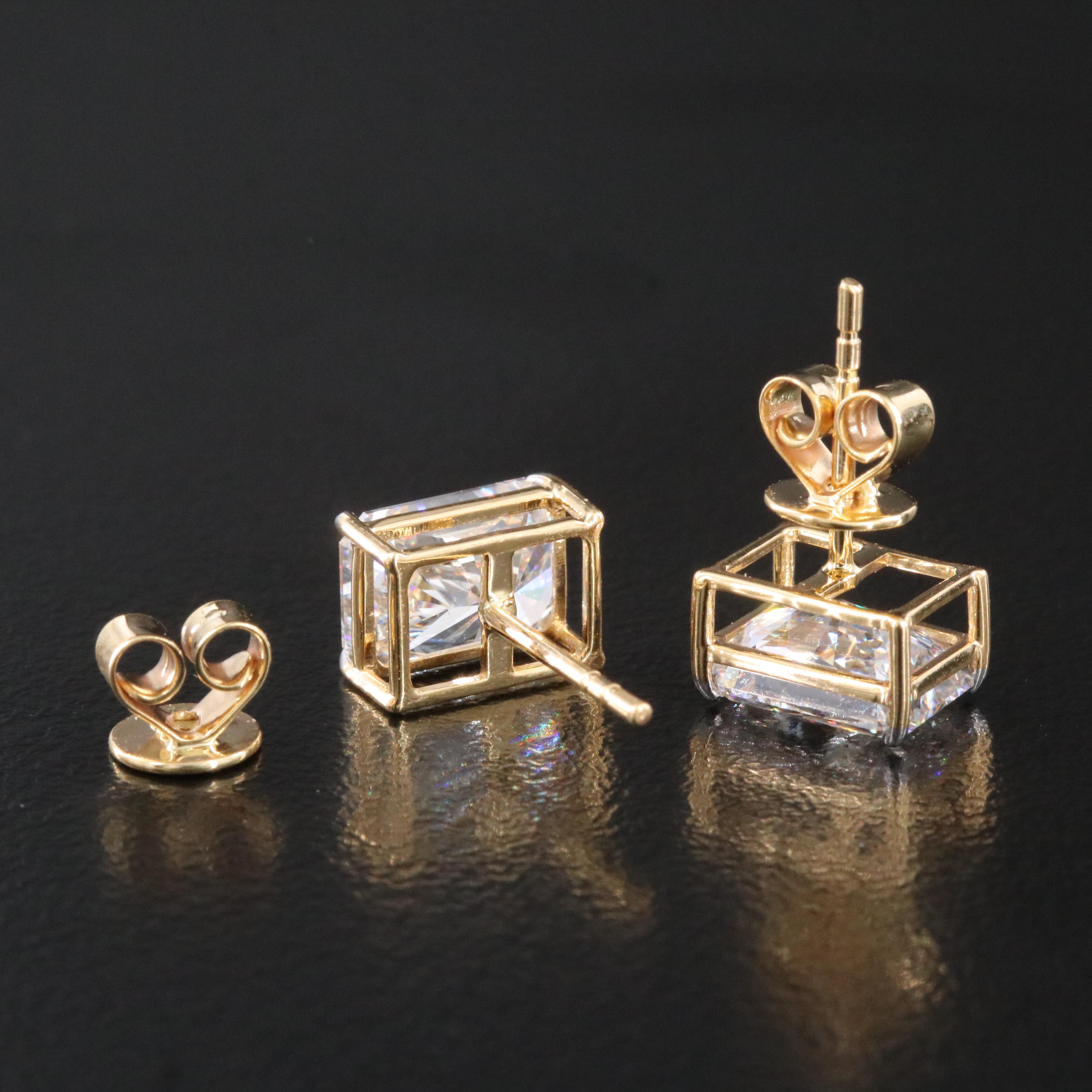 14K 4.06 CTW Lab Grown Diamond Stud Earrings with IGI Reports