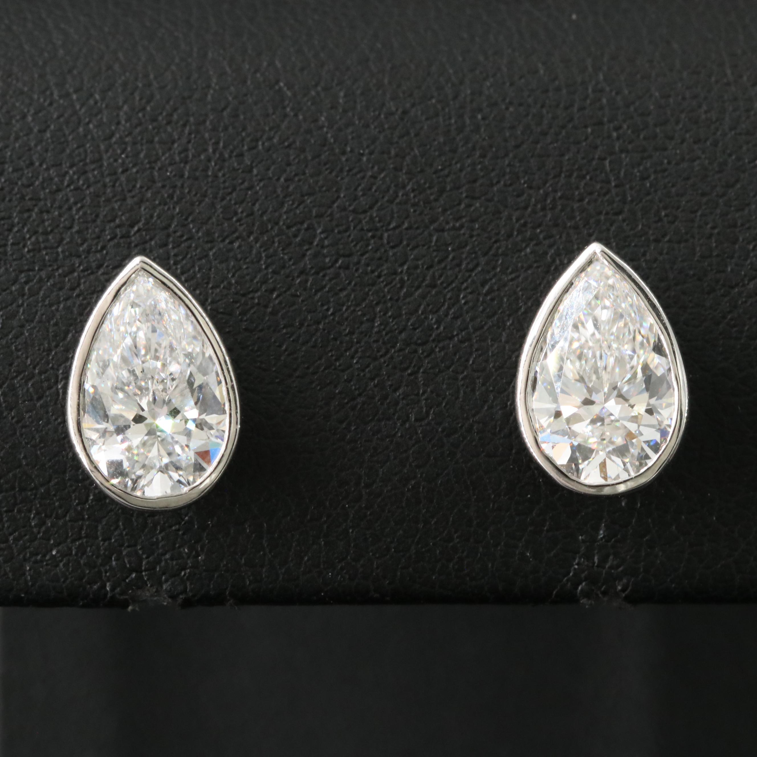 Platinum 3.20 CTW Lab Grown Diamond Stud Earrings with IGI Reports
