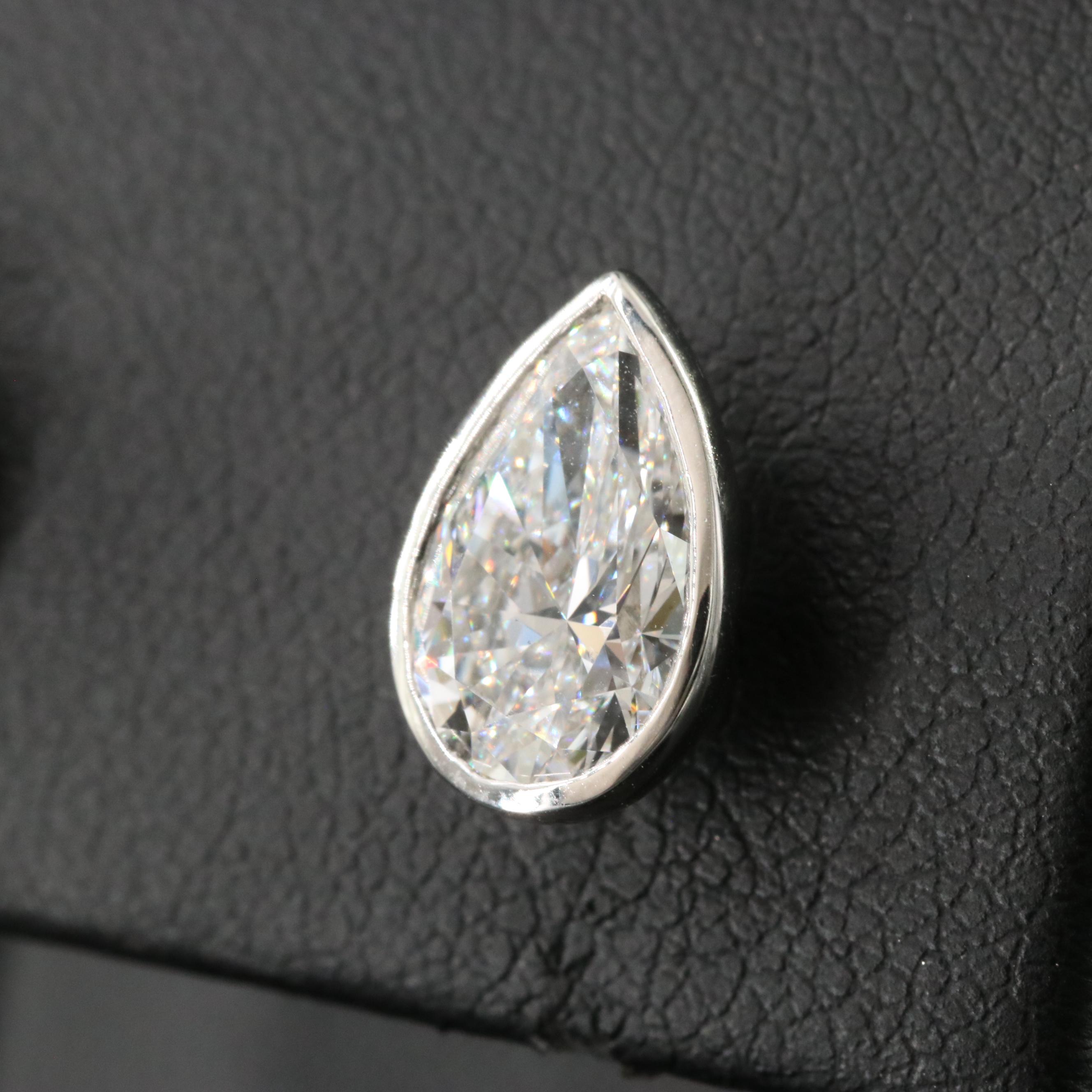 Platinum 3.20 CTW Lab Grown Diamond Stud Earrings with IGI Reports