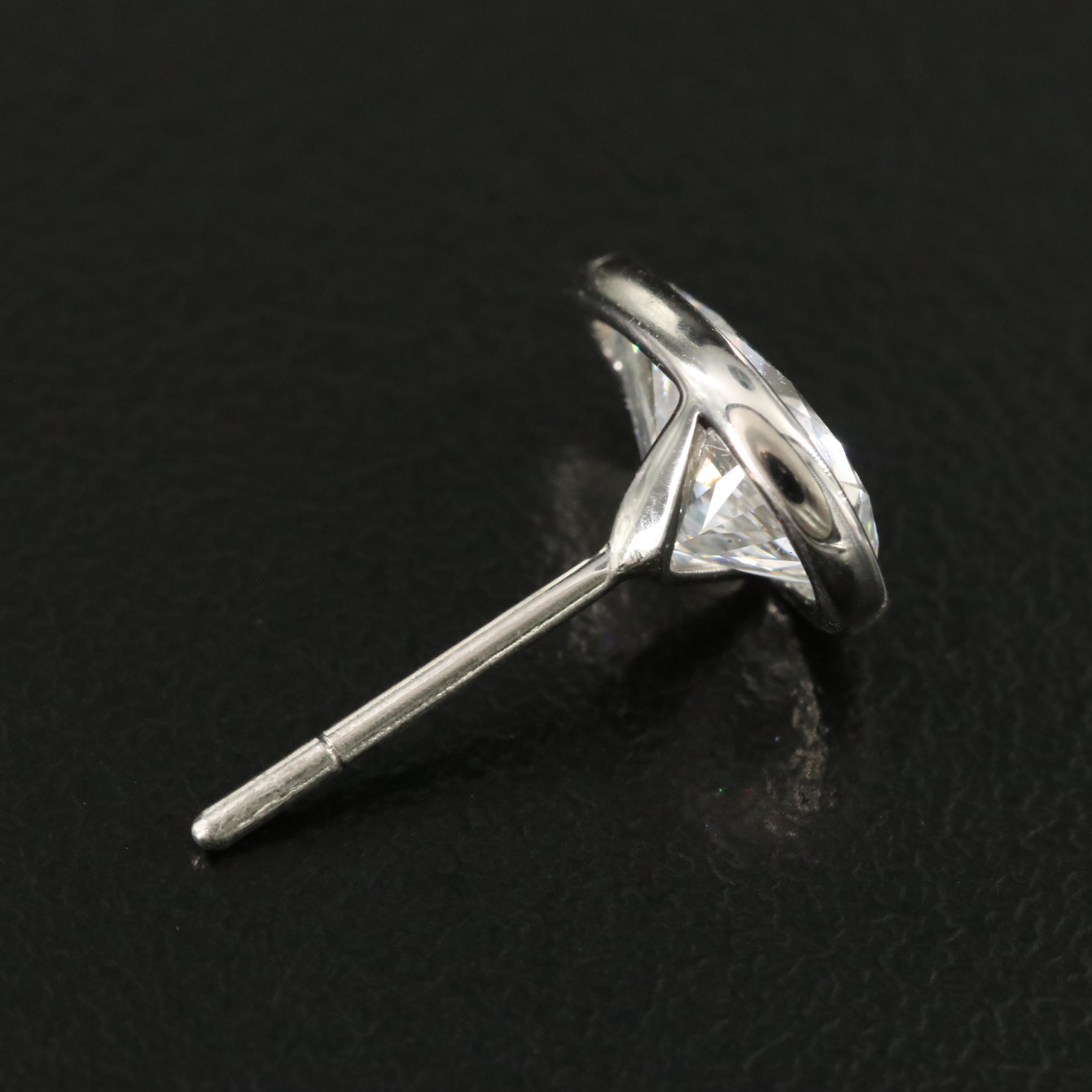 Platinum 3.20 CTW Lab Grown Diamond Stud Earrings with IGI Reports