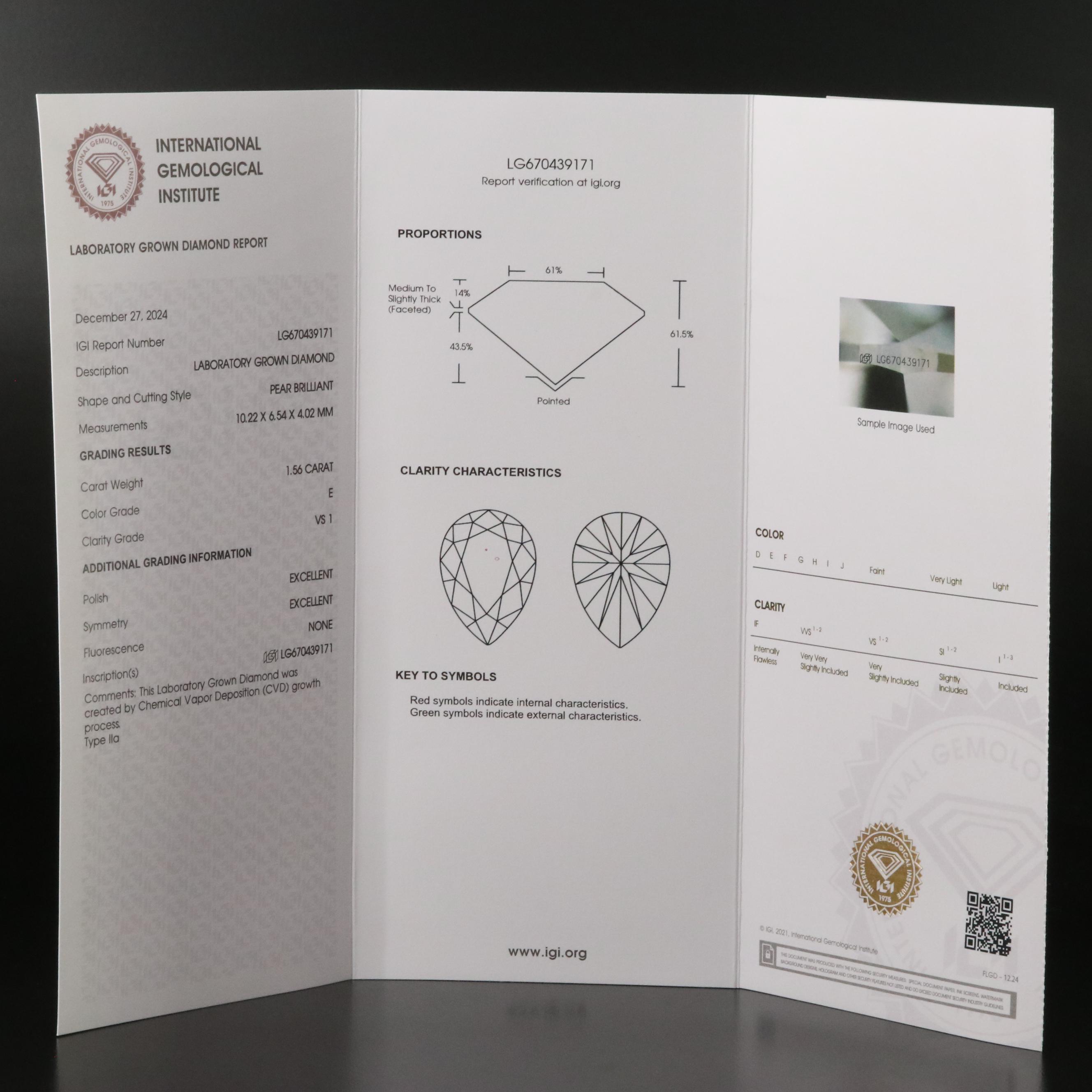 Platinum 3.20 CTW Lab Grown Diamond Stud Earrings with IGI Reports