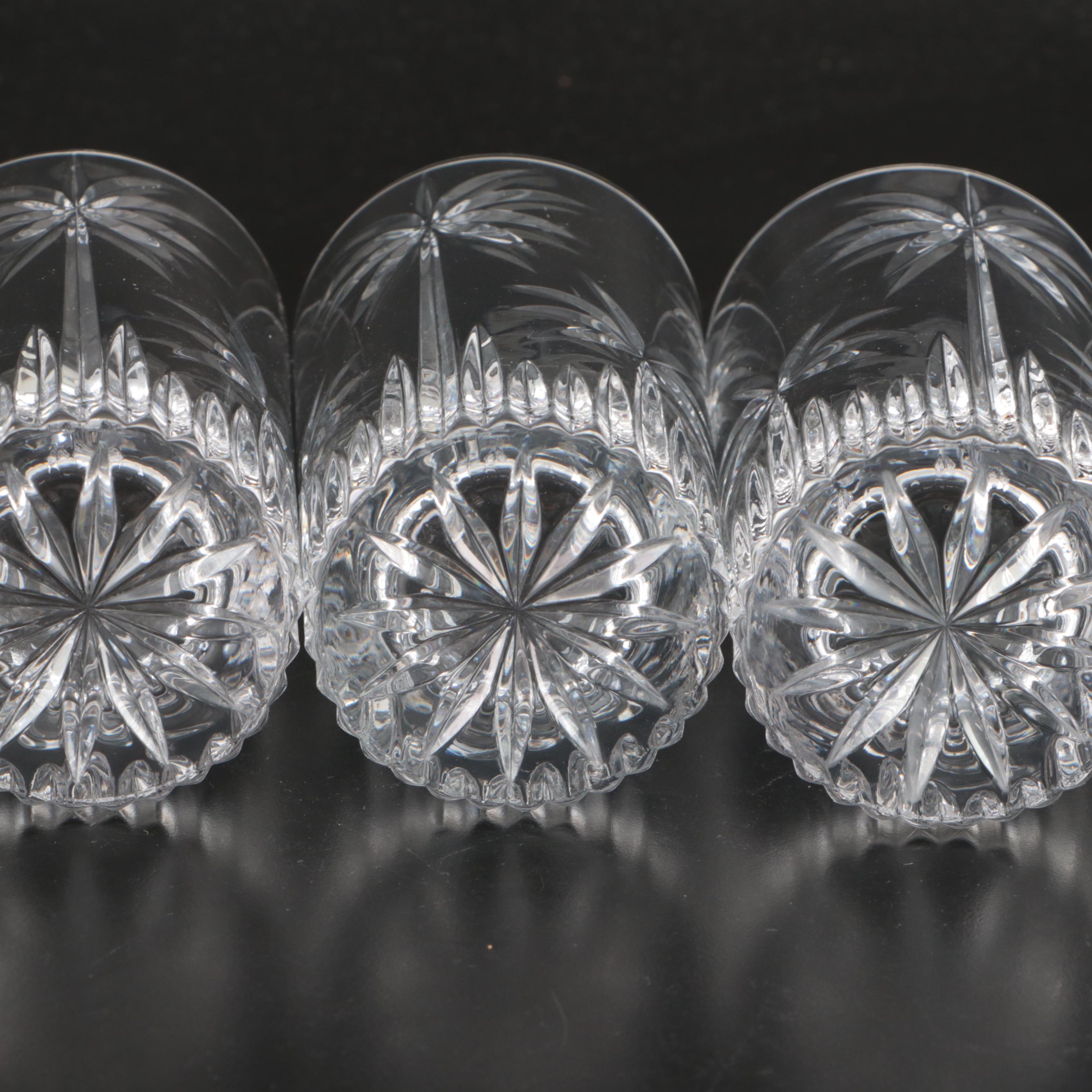 Nambé Metal Circular Tray with Plastic Pitcher and Godinger Crystal Tumblers