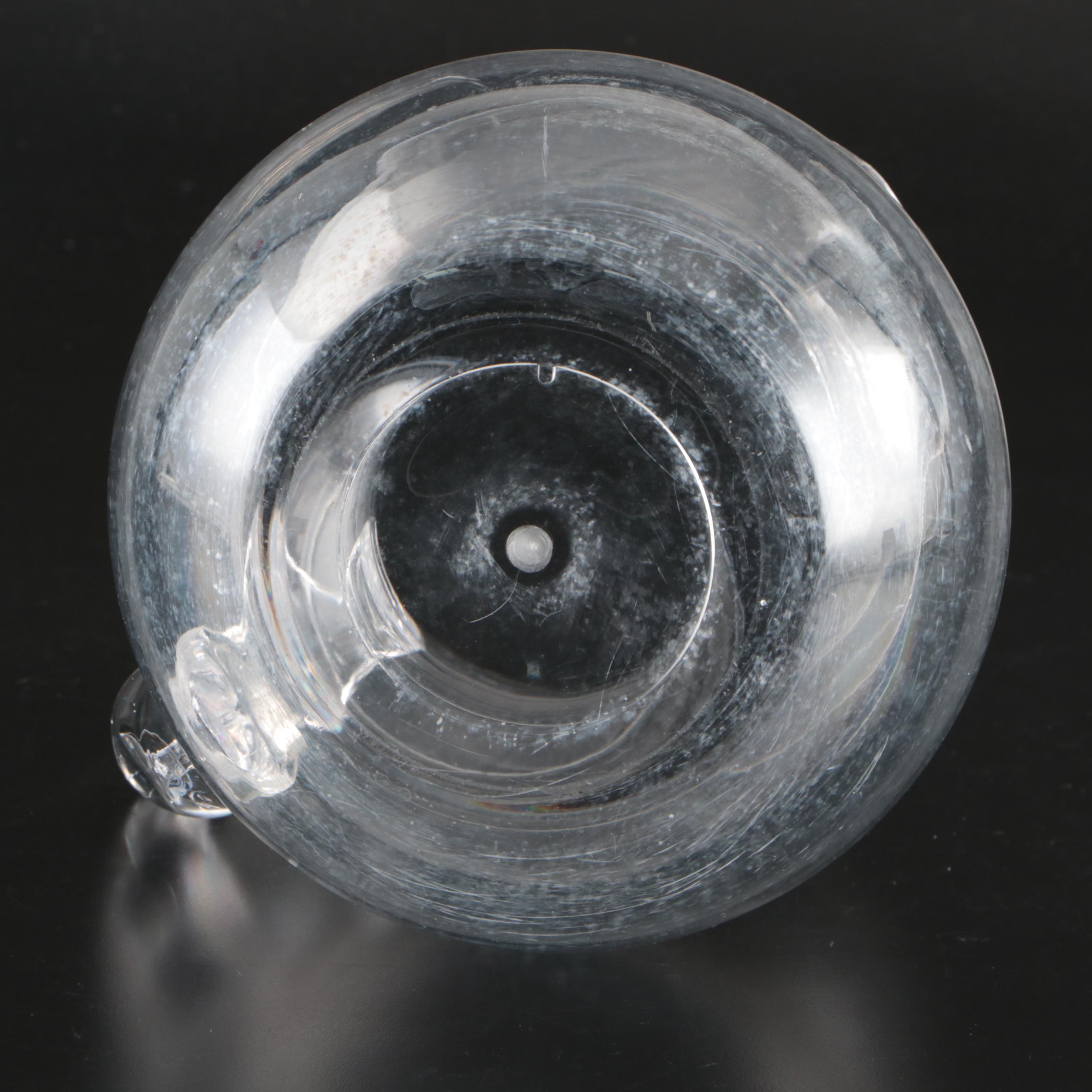 Nambé Metal Circular Tray with Plastic Pitcher and Godinger Crystal Tumblers