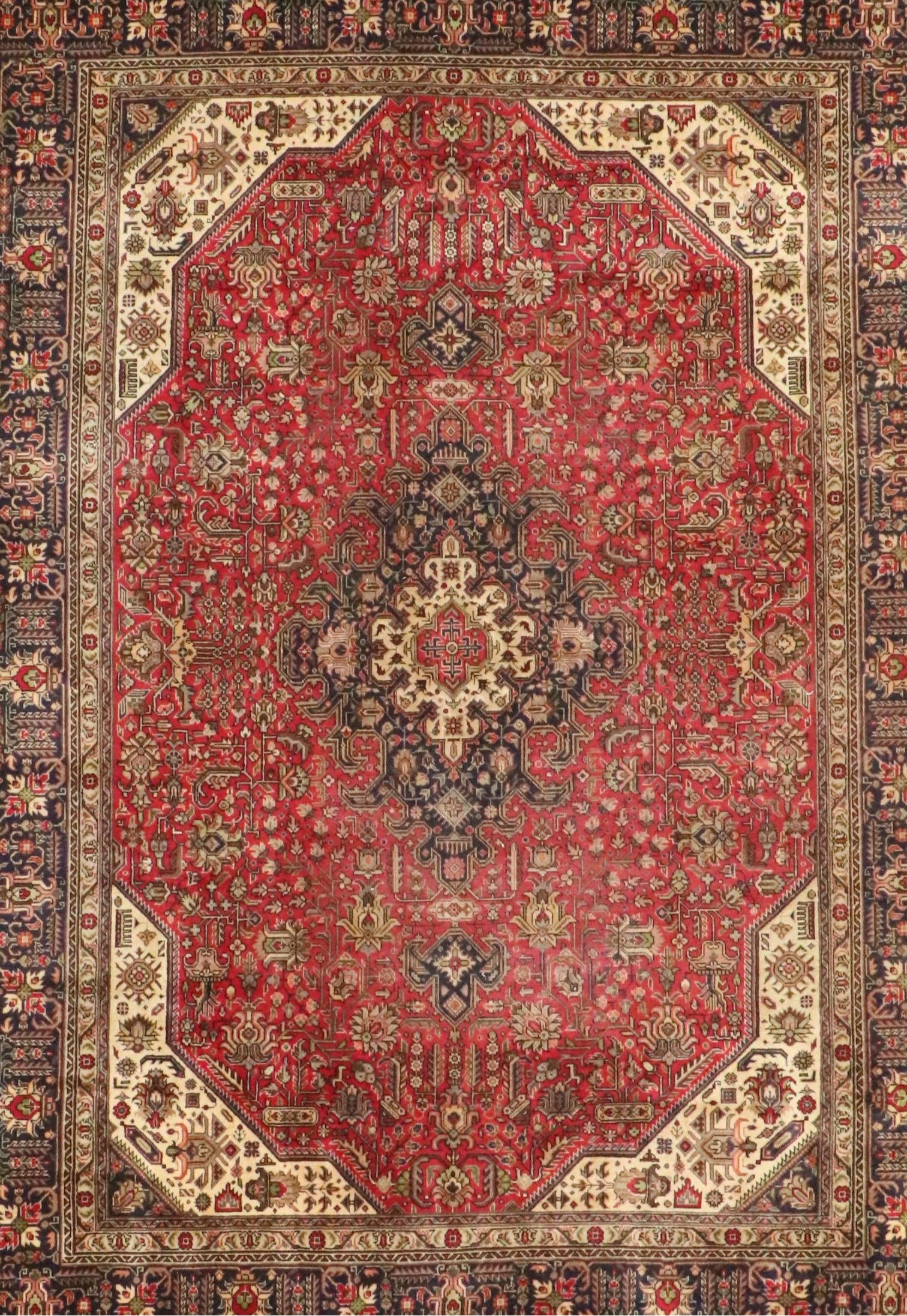 8'1 x 11'6 Hand-Knotted Persian Heriz Serapi Area Rug