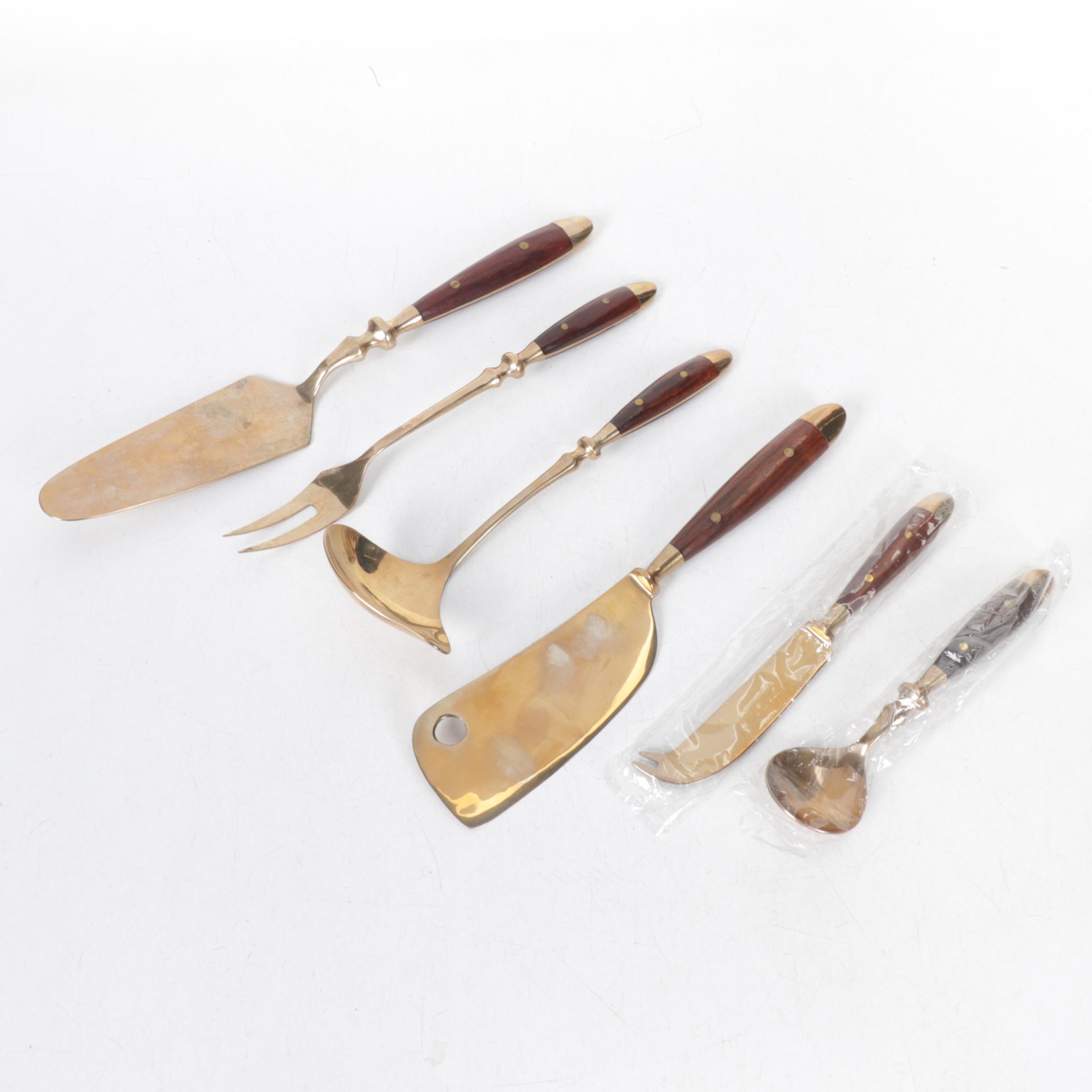 German-Crafted "Lord Nelson" Rosewood Handle Flatware & Serveware, Canteen