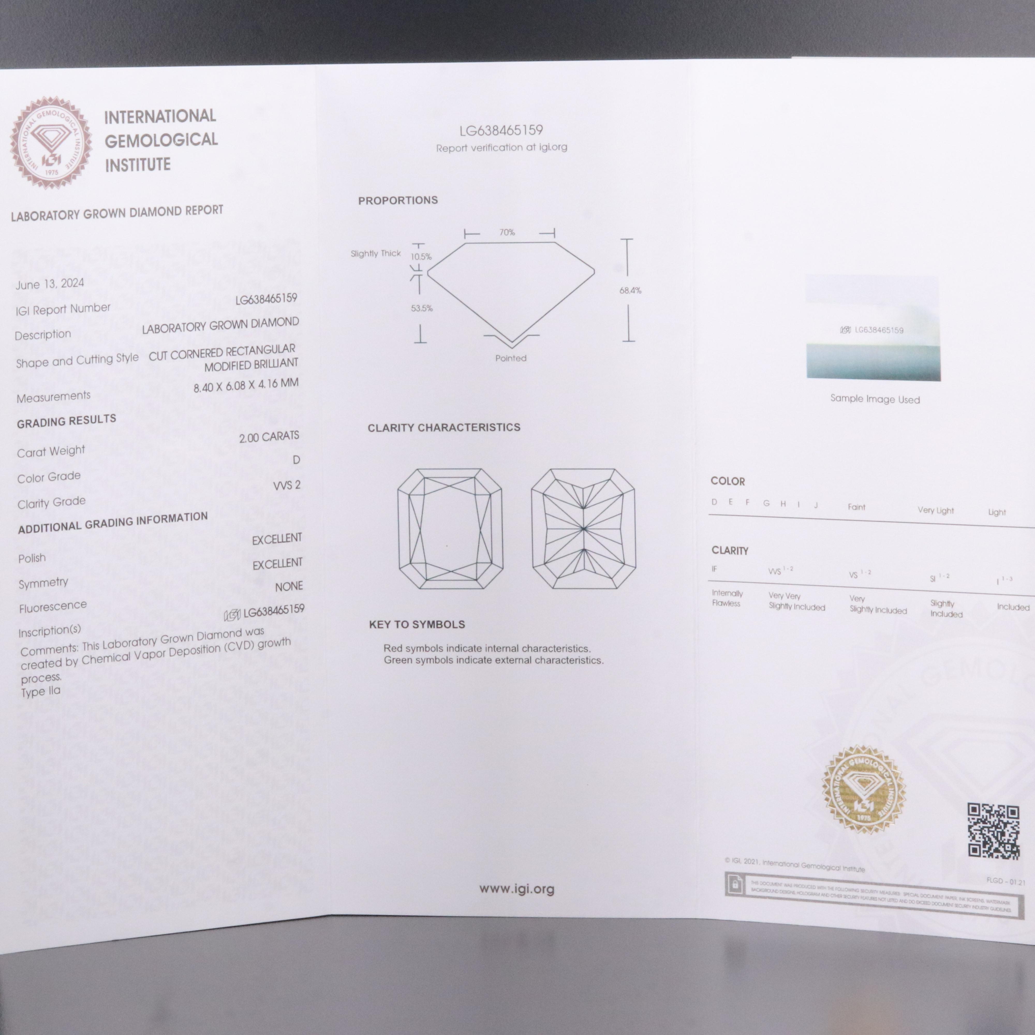 14K 4.00 CTW Lab Grown Diamond Stud Earring with IGI Reports