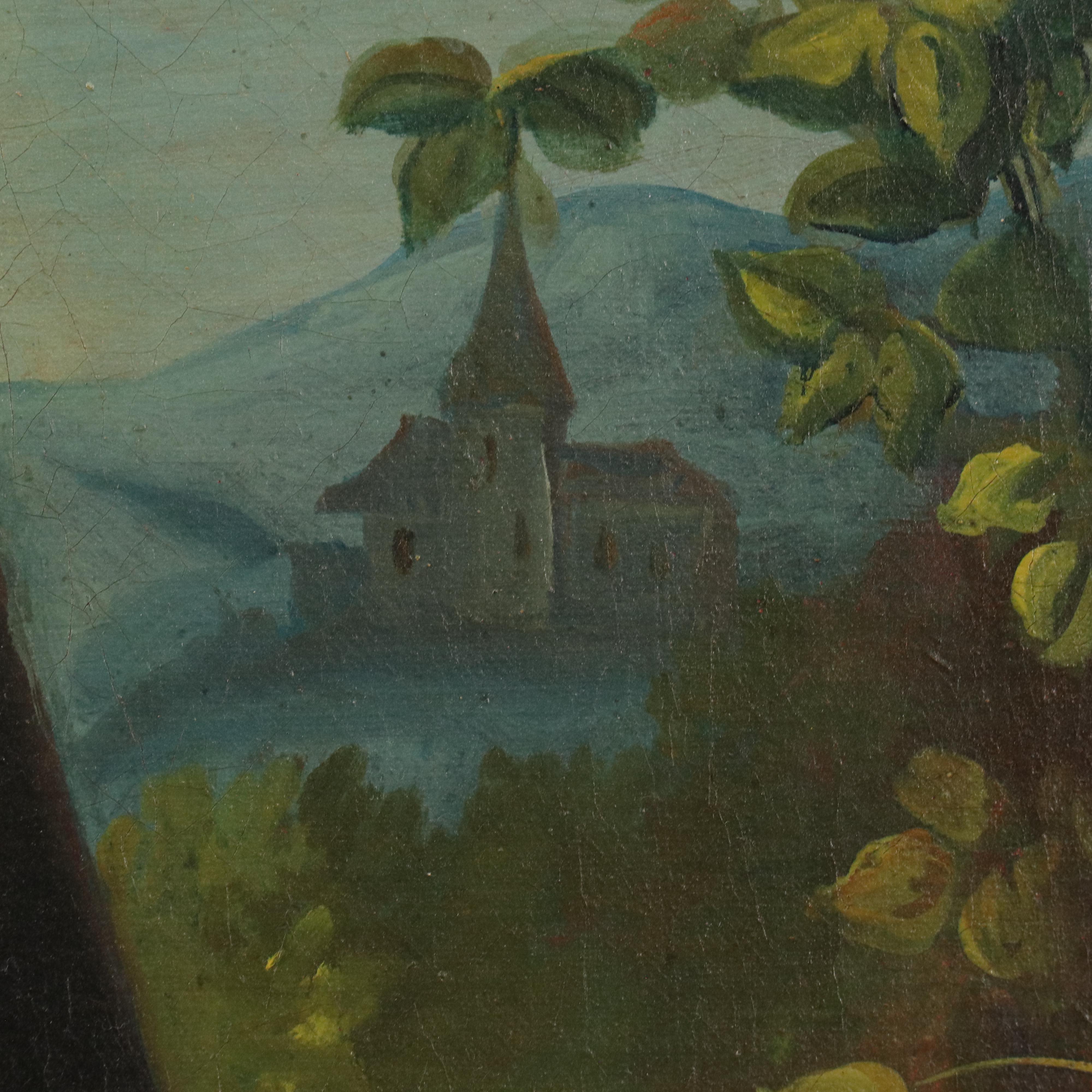 Oil Painting Portrait of Boy, 19th Century