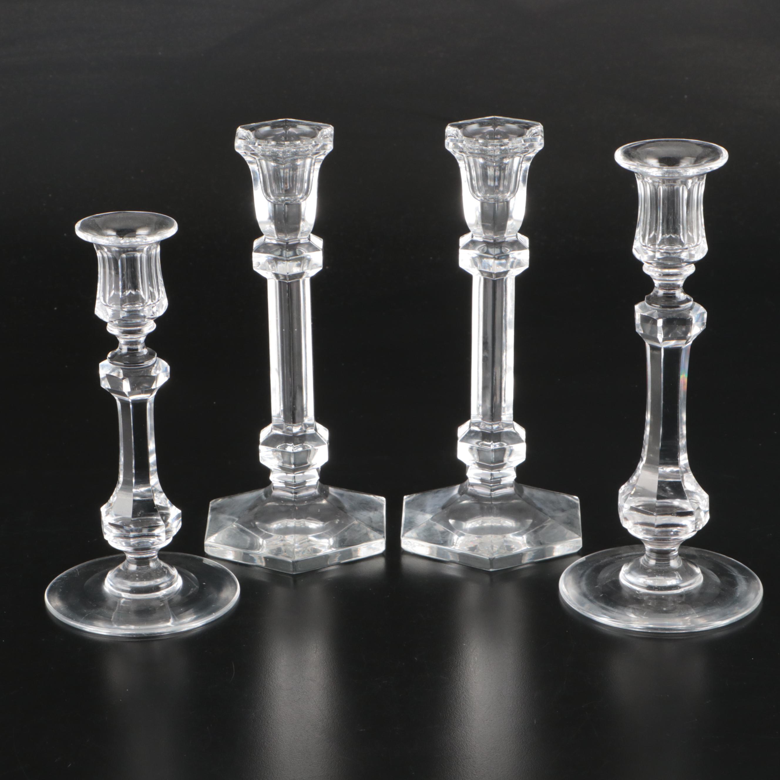Crystal Glass Candlesticks