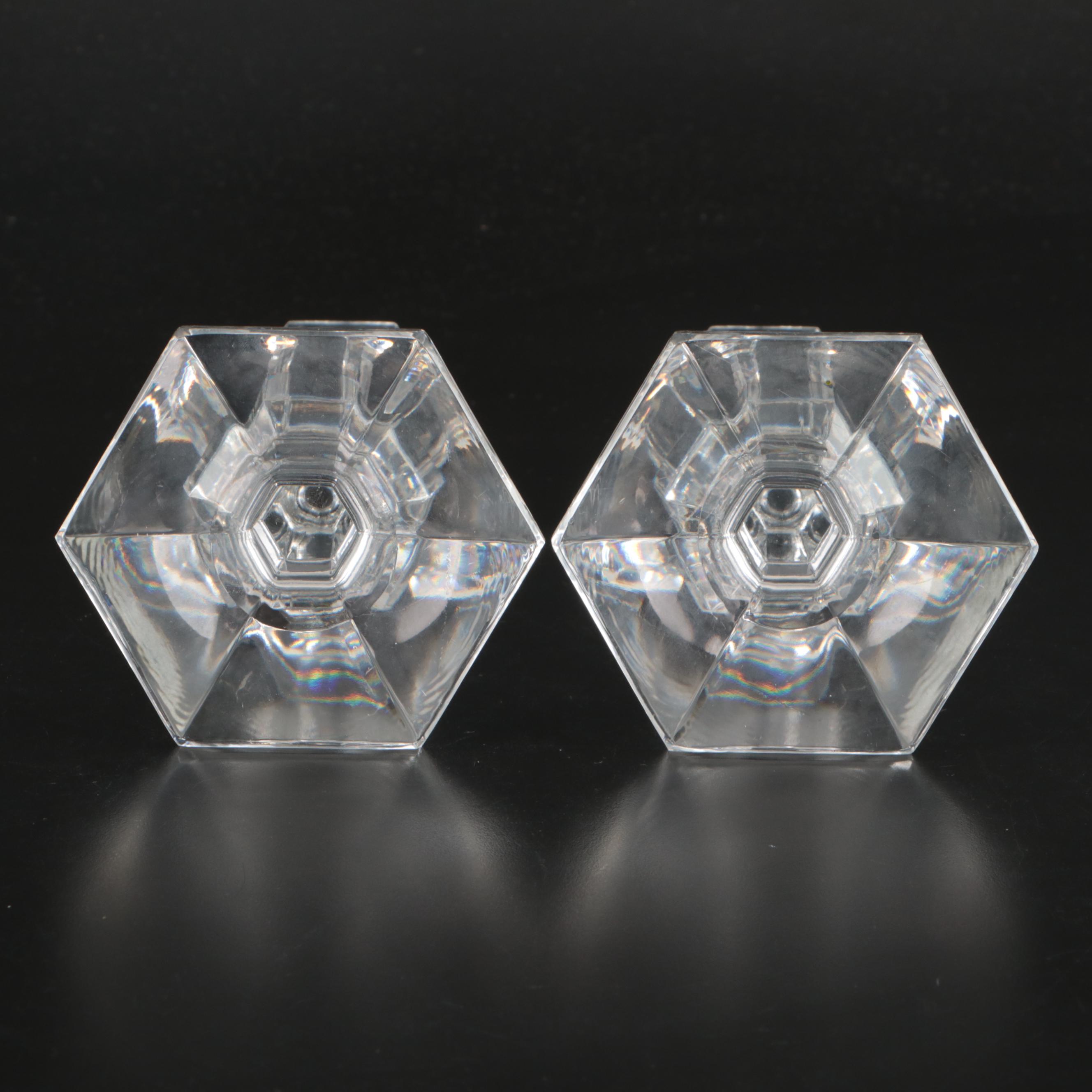 Crystal Glass Candlesticks