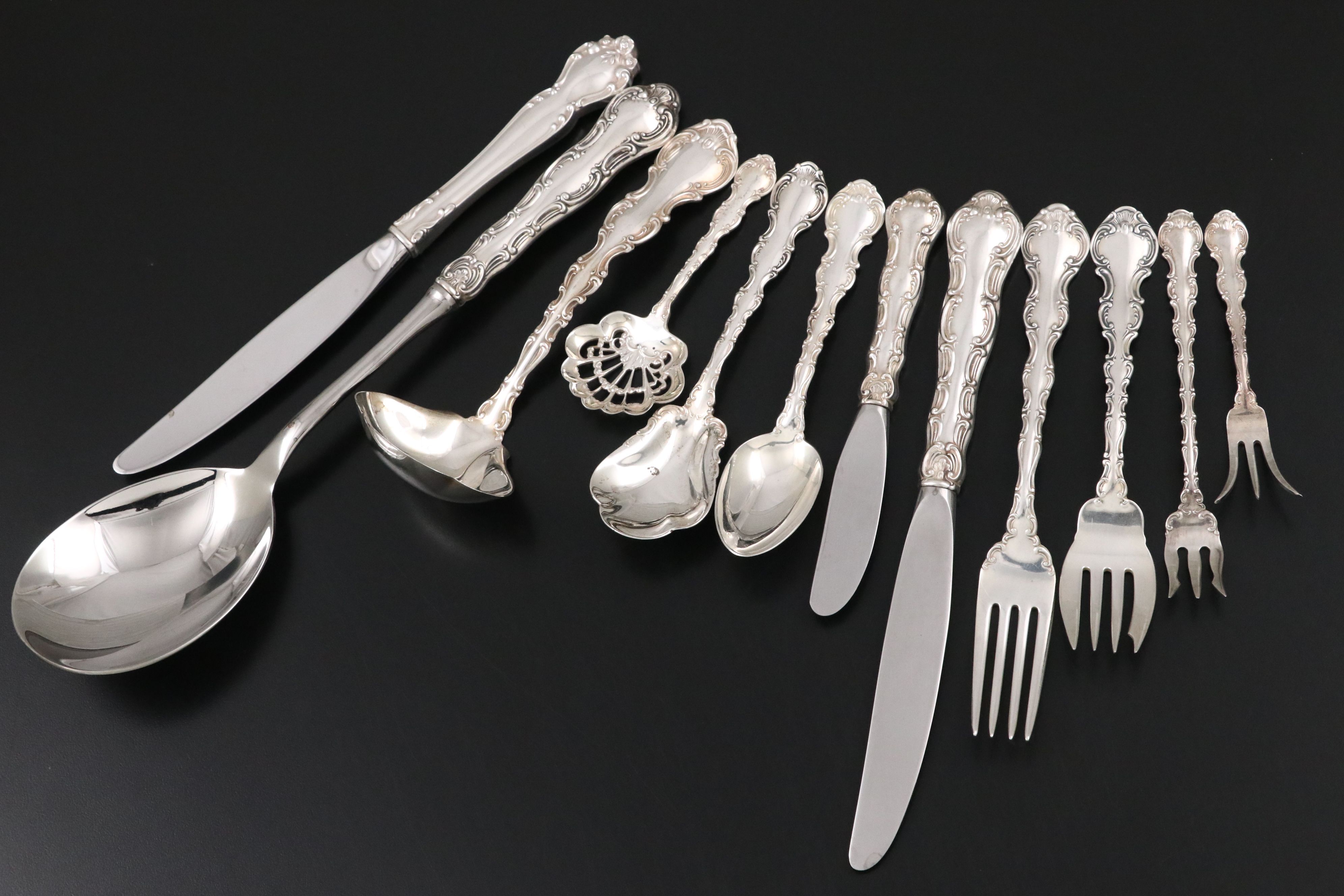 Gorham "Strasbourg" Sterling Silver Flatware and Serving Utensils