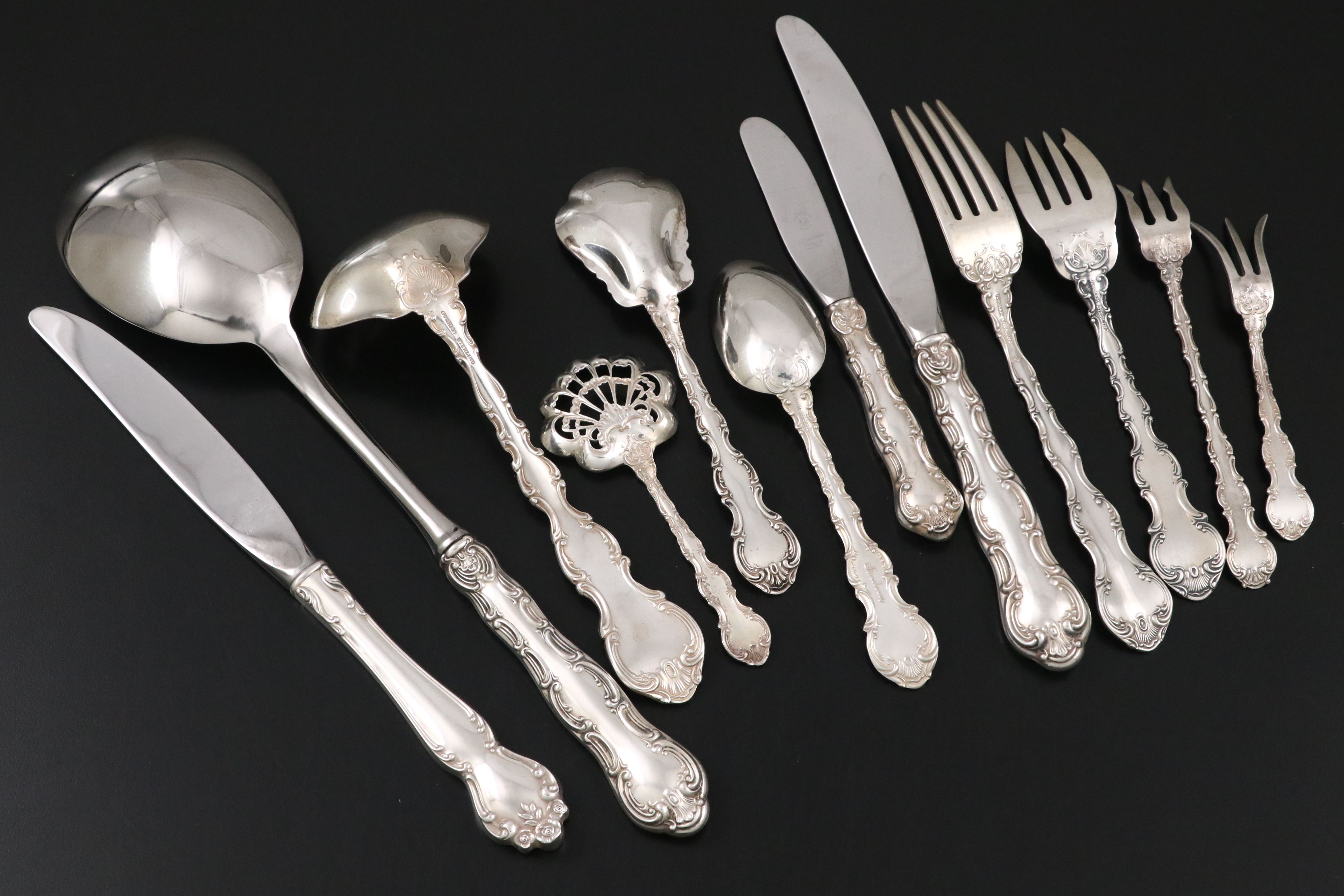 Gorham "Strasbourg" Sterling Silver Flatware and Serving Utensils