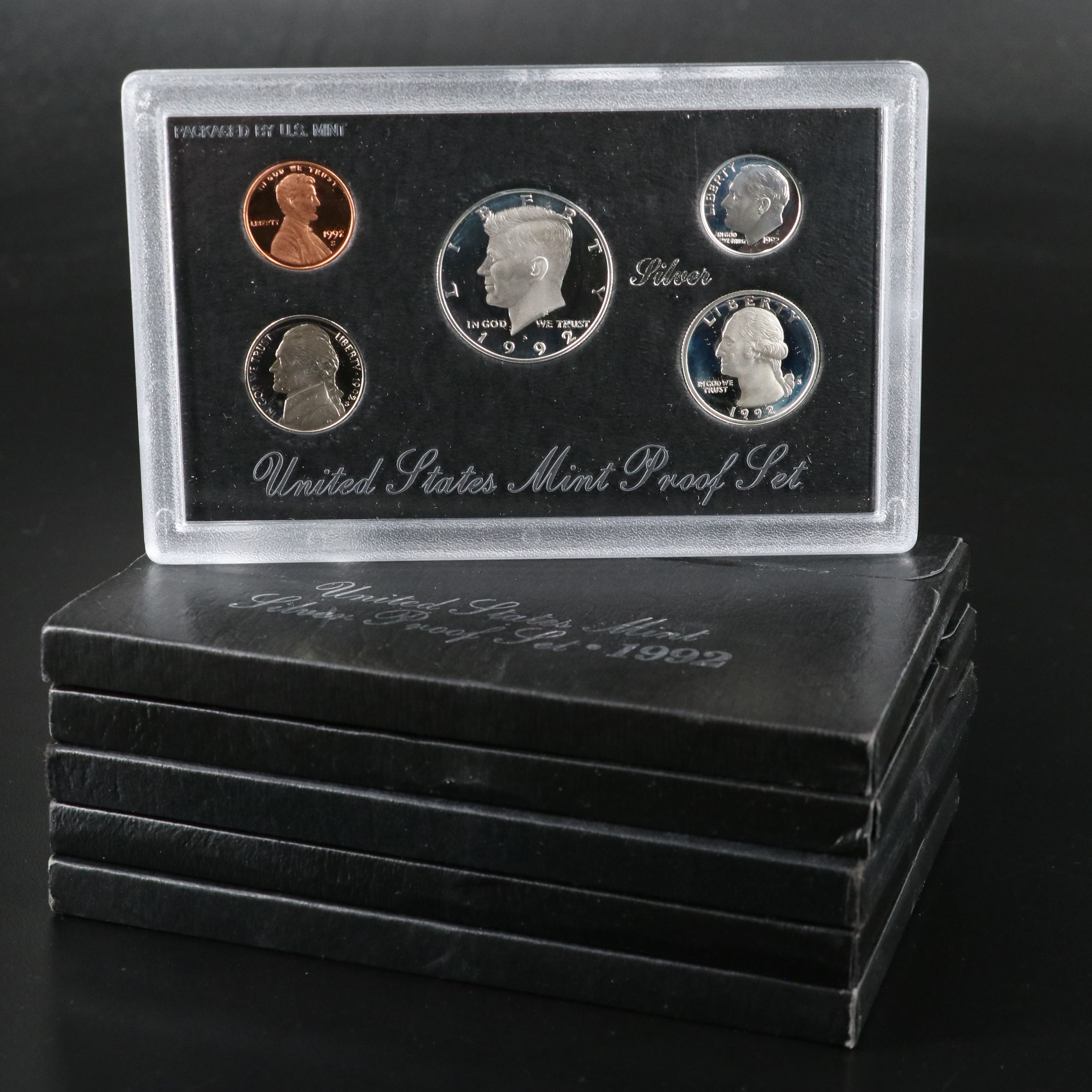 Five Modern Silver U.S. Proof Sets
