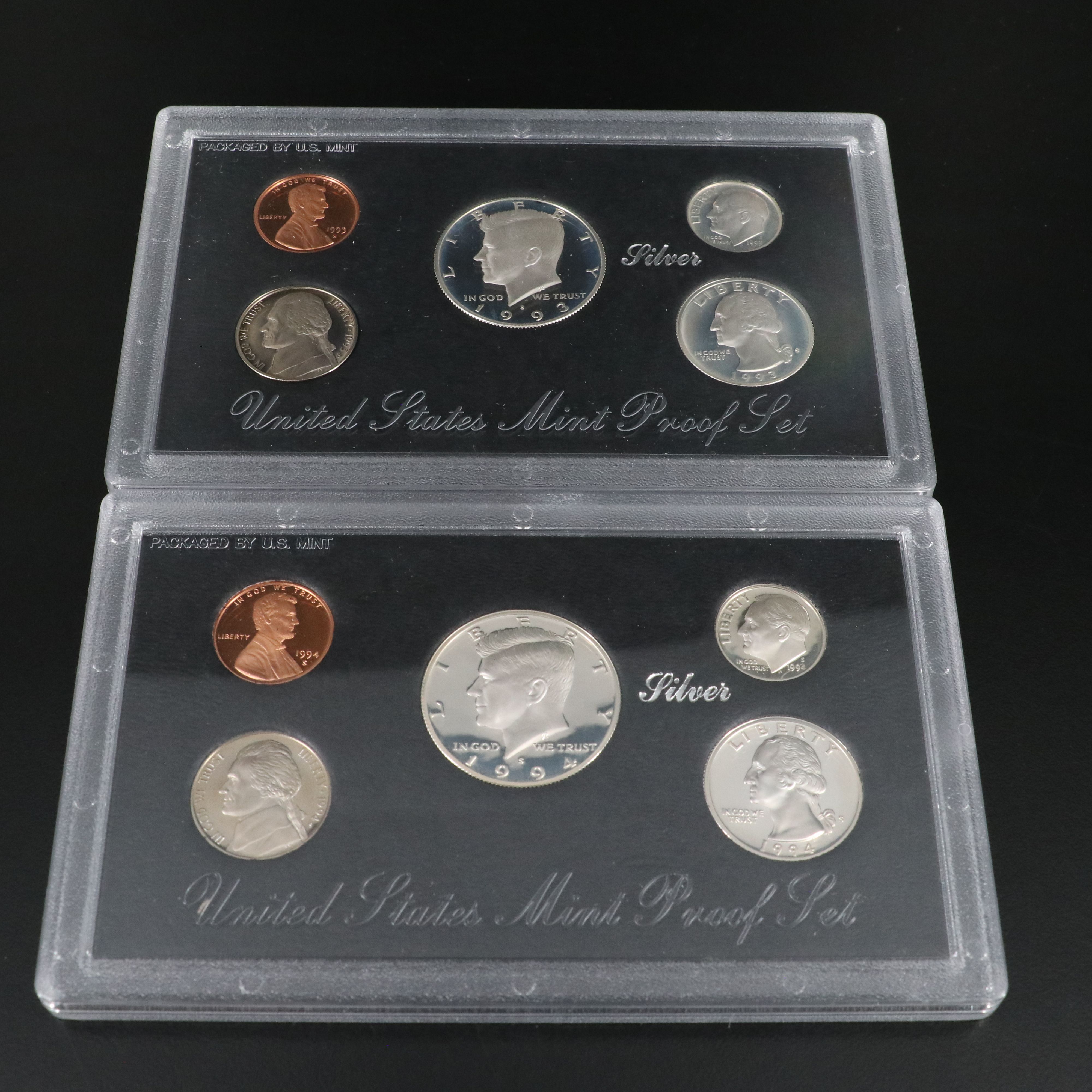 Five Modern Silver U.S. Proof Sets