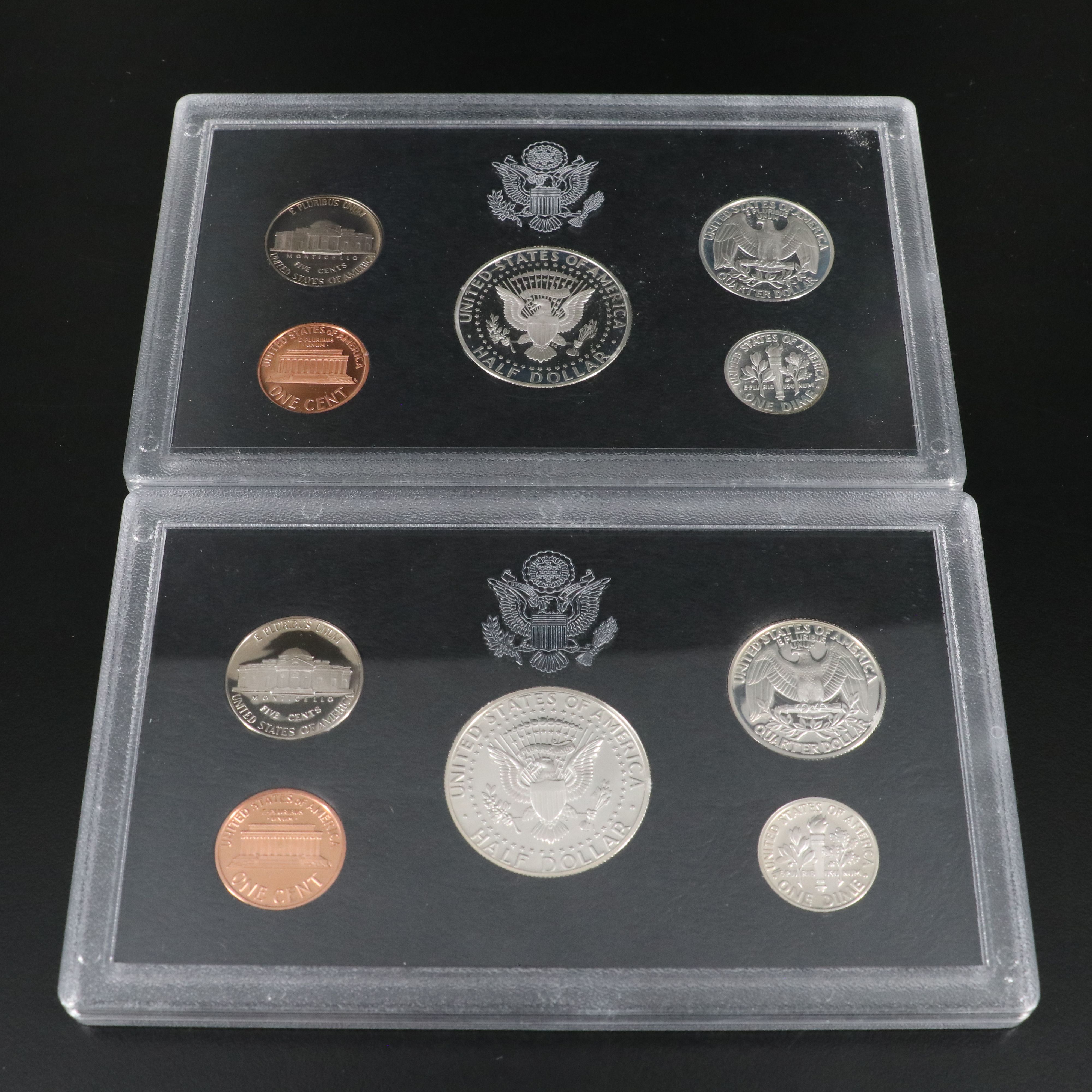 Five Modern Silver U.S. Proof Sets