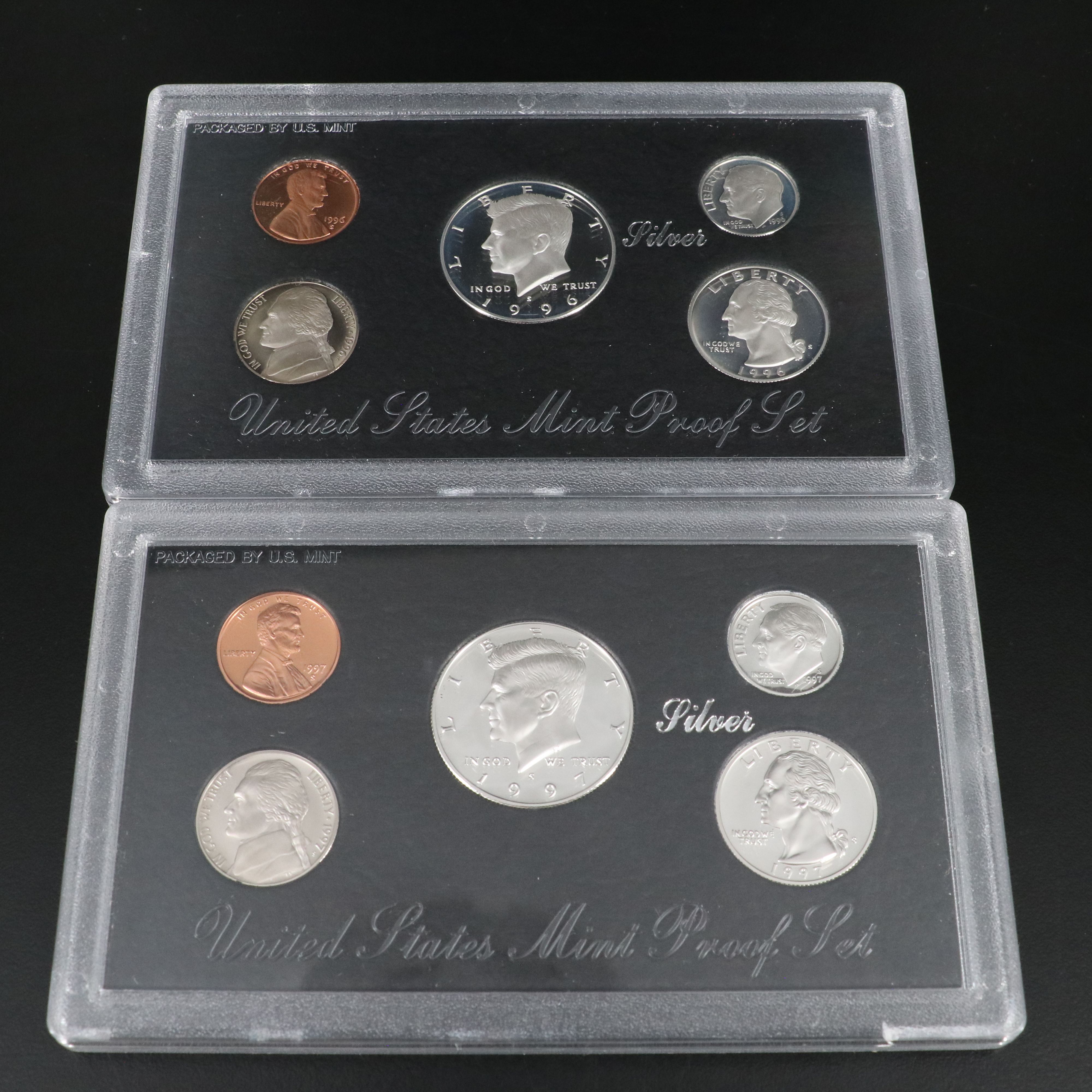 Five Modern Silver U.S. Proof Sets