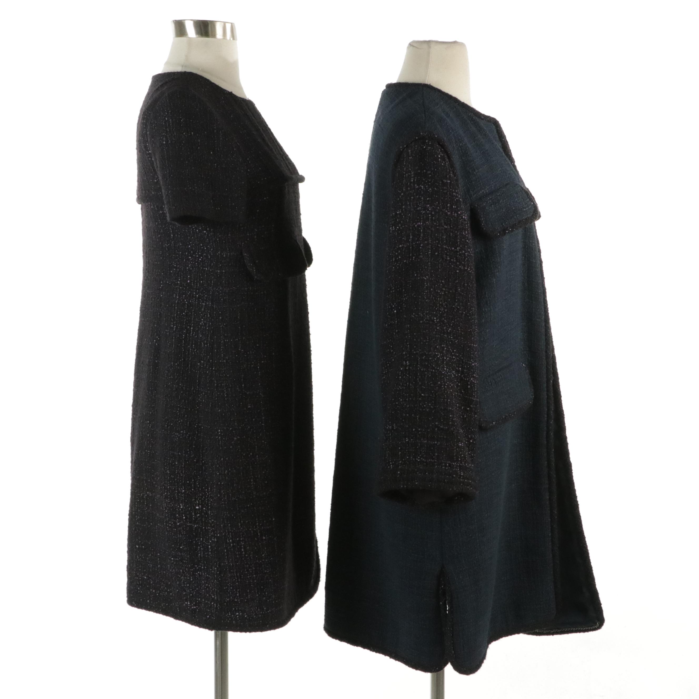 Chanel Bouclé Tweed Short Sleeve Dress and Matching Open-Front Coat