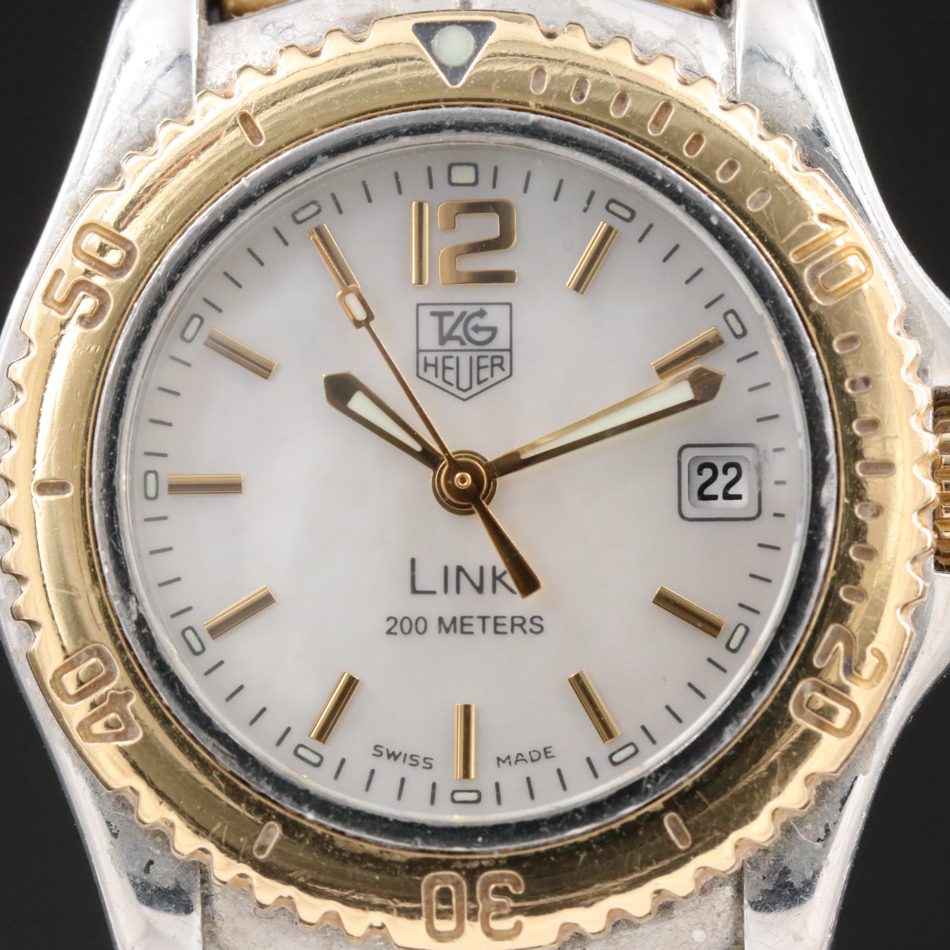 TAG Heuer Link Mother-of-Pearl 18K Gold & Steel Quartz Watch WT1455