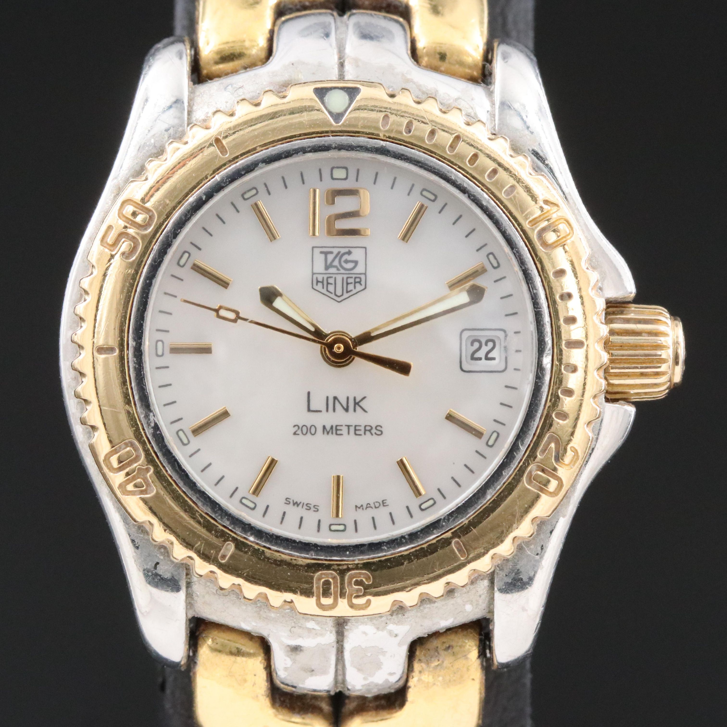 TAG Heuer Link Mother-of-Pearl 18K Gold & Steel Quartz Watch WT1455