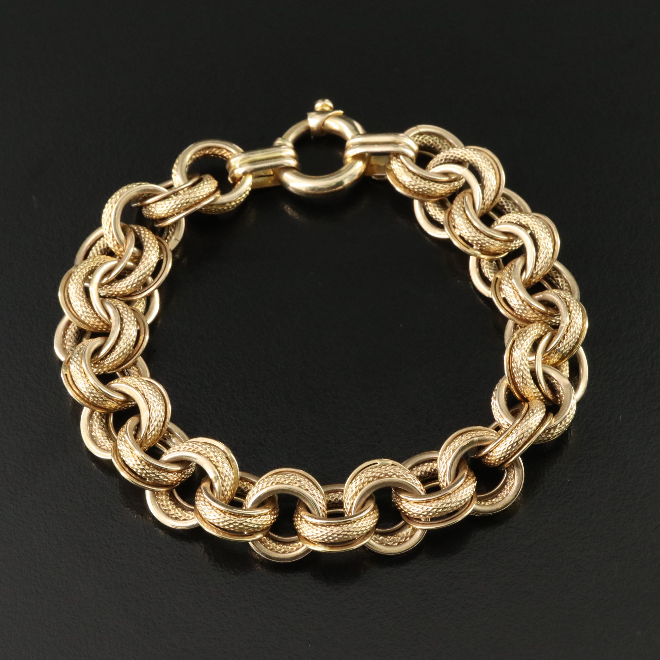 Italian 14K Rolo Chain Bracelet