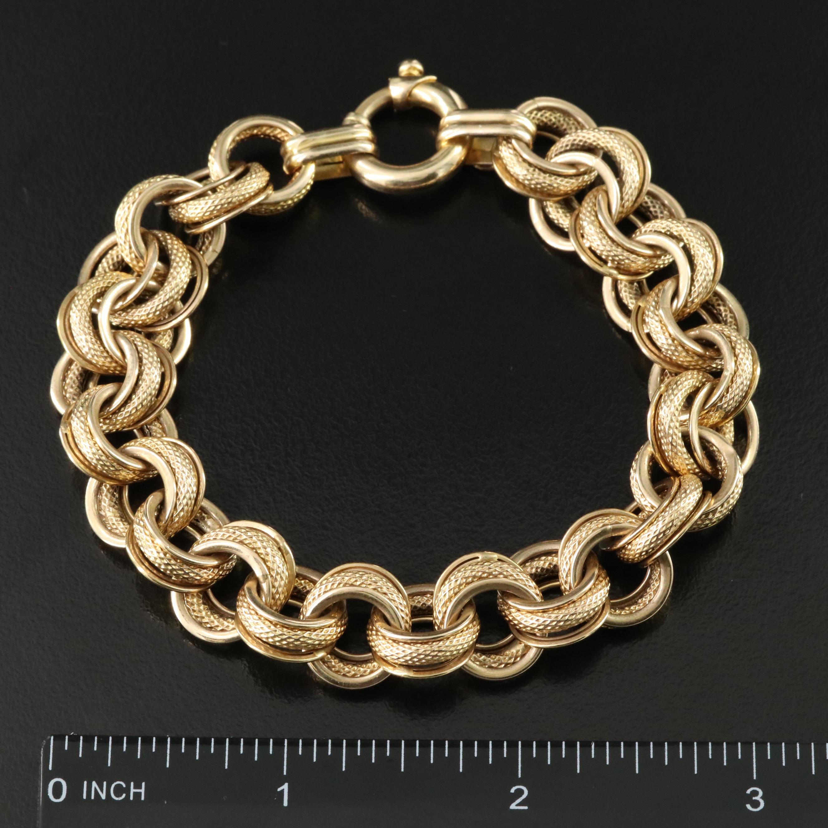 Italian 14K Rolo Chain Bracelet