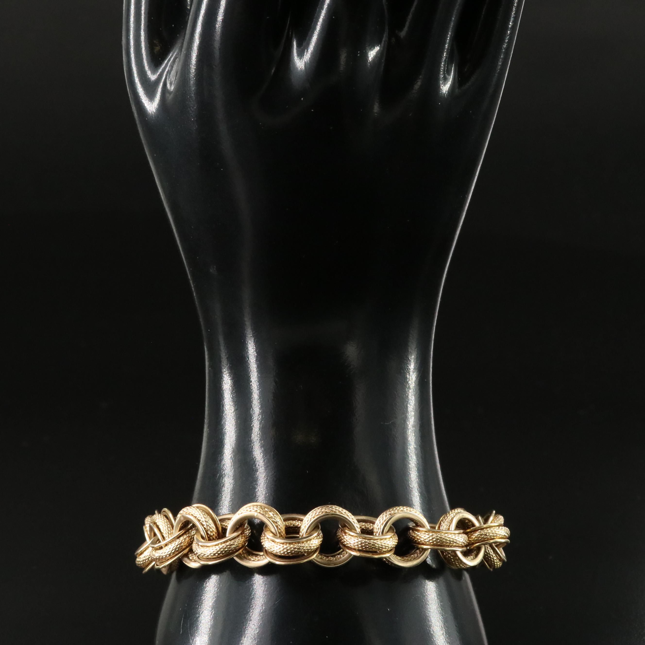 Italian 14K Rolo Chain Bracelet