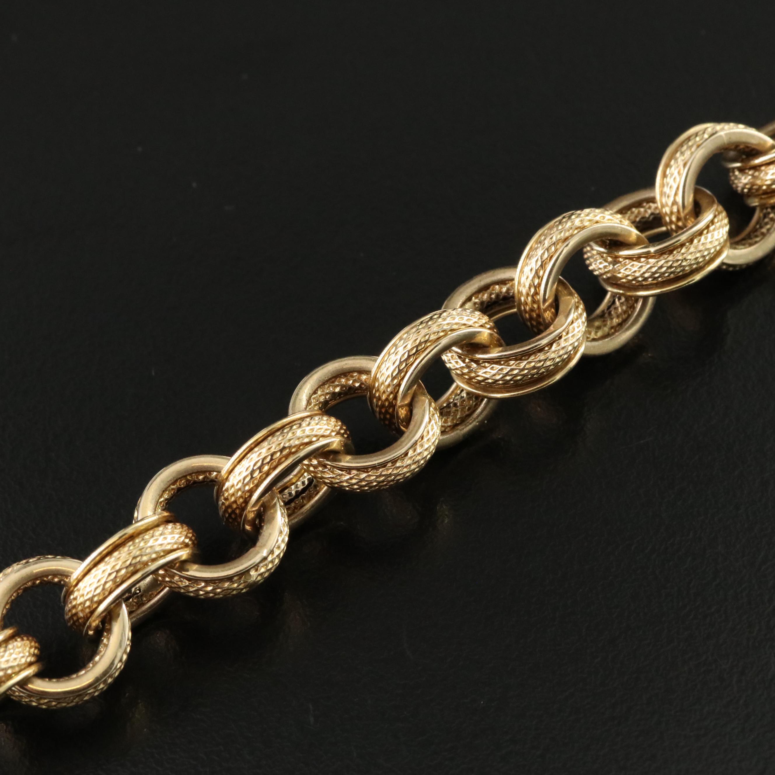Italian 14K Rolo Chain Bracelet