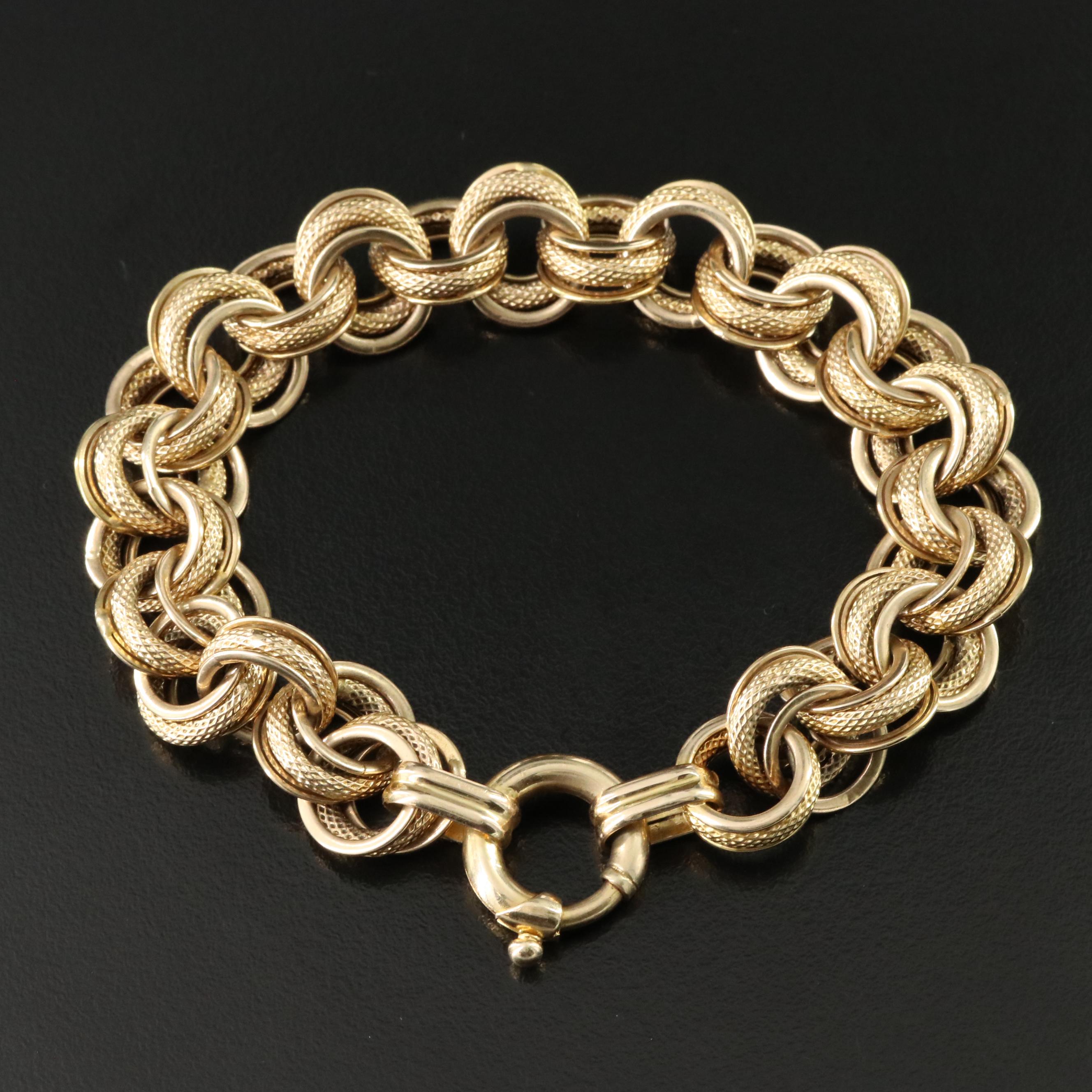 Italian 14K Rolo Chain Bracelet