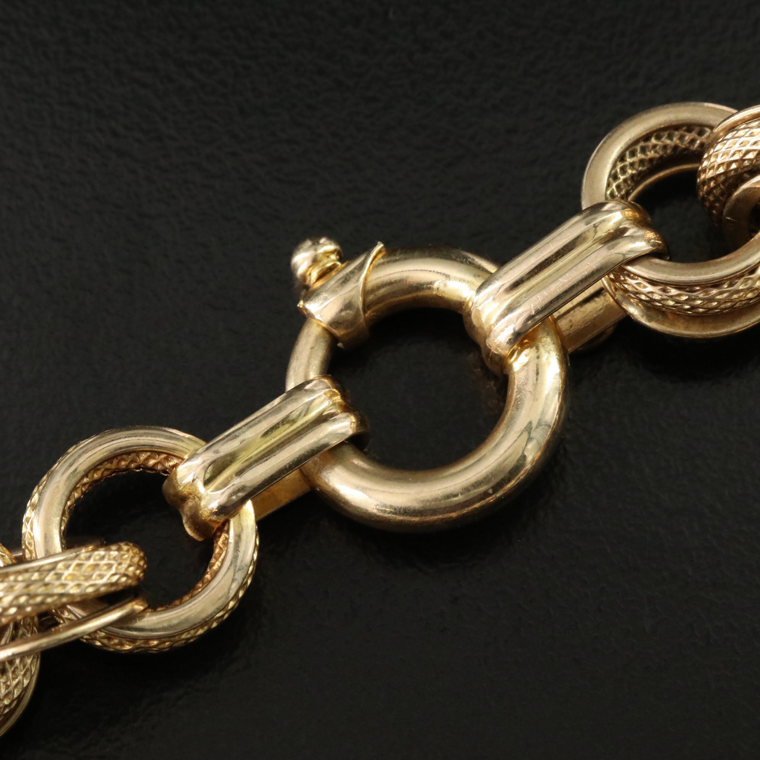 Italian 14K Rolo Chain Bracelet
