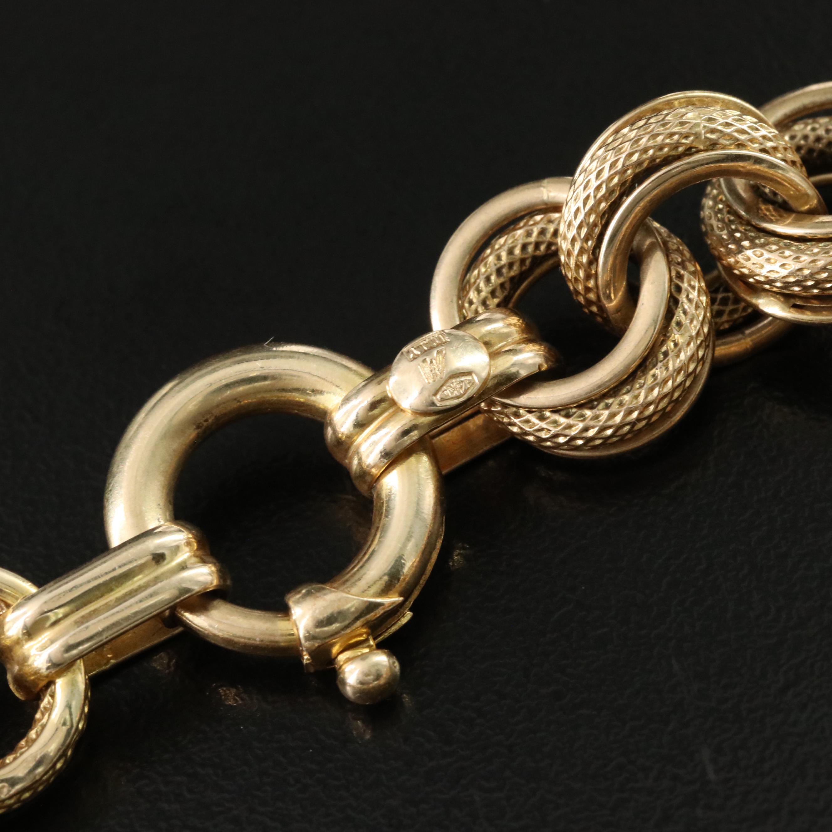 Italian 14K Rolo Chain Bracelet