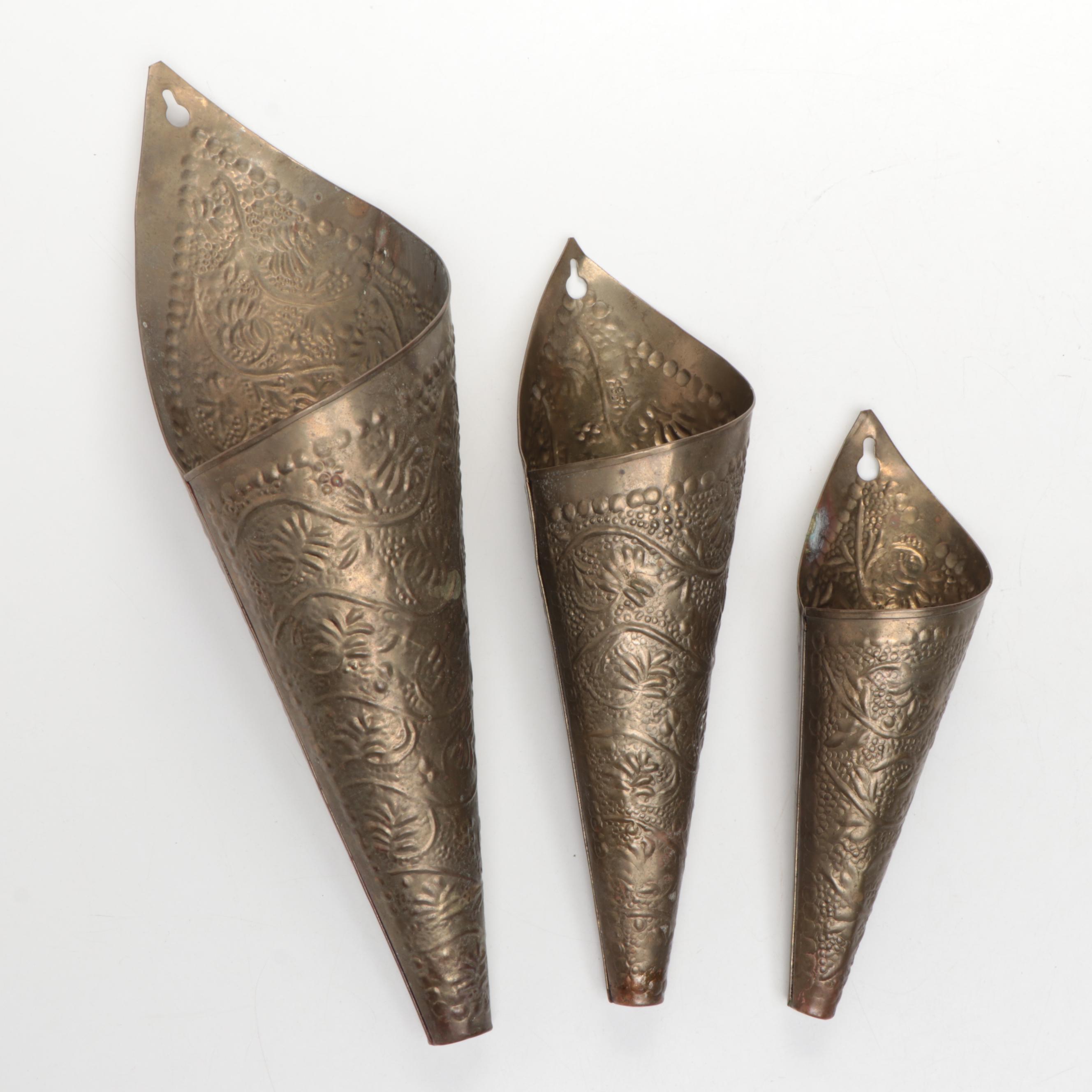 A. M. C. New York Etched Brass Lidded Box with Other Brass and Metal Décor