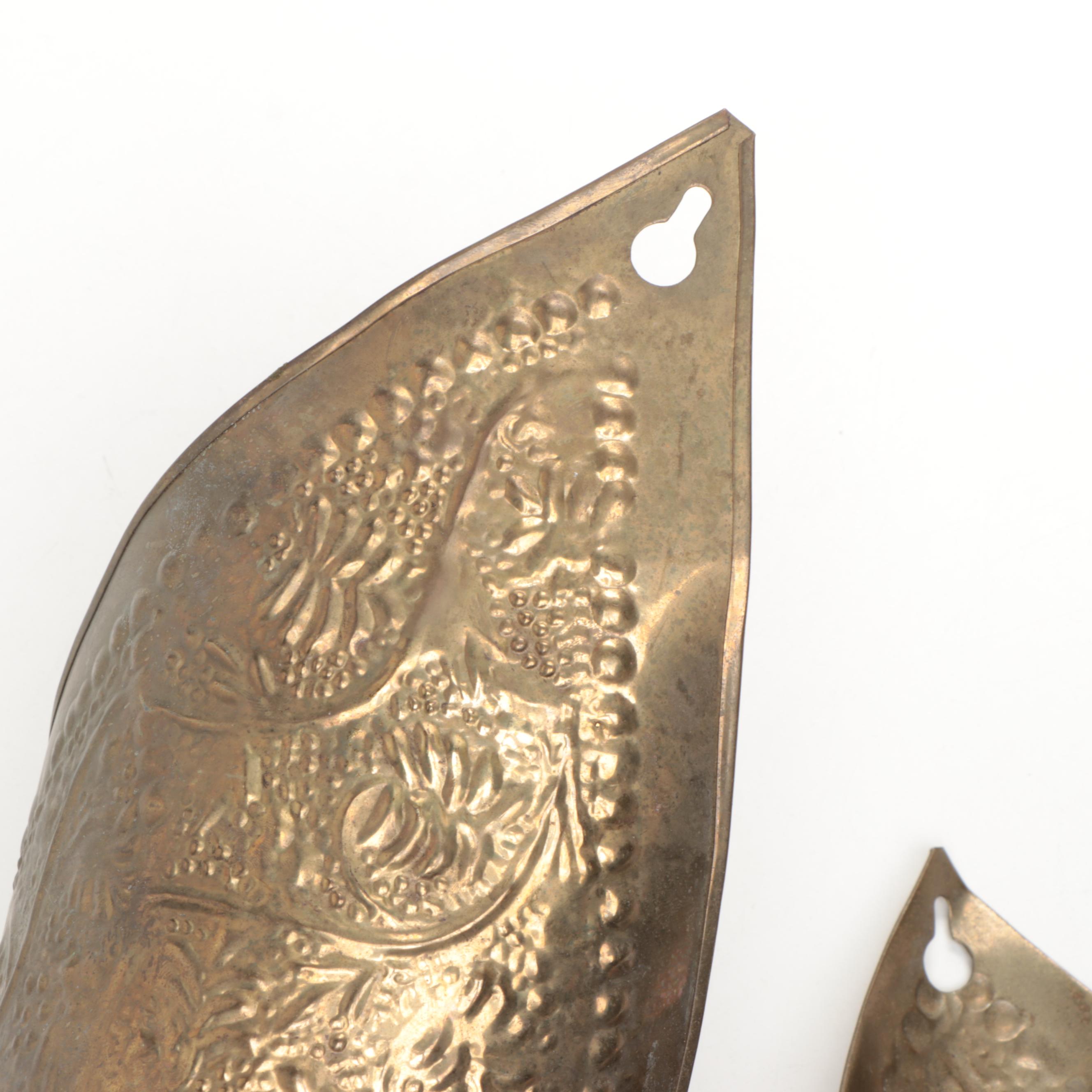 A. M. C. New York Etched Brass Lidded Box with Other Brass and Metal Décor