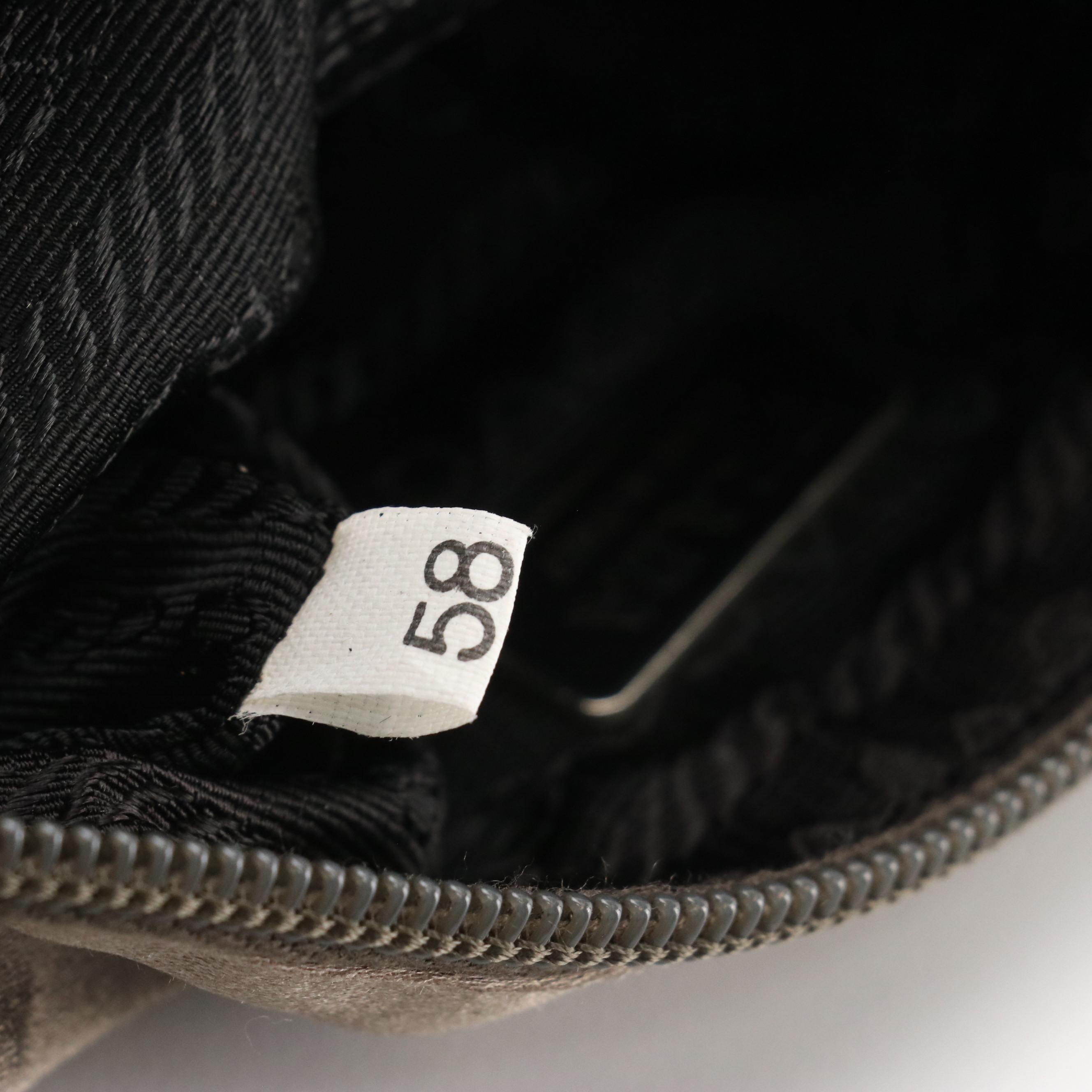 Prada Zippered Mini Bag in Cool Grey Satin