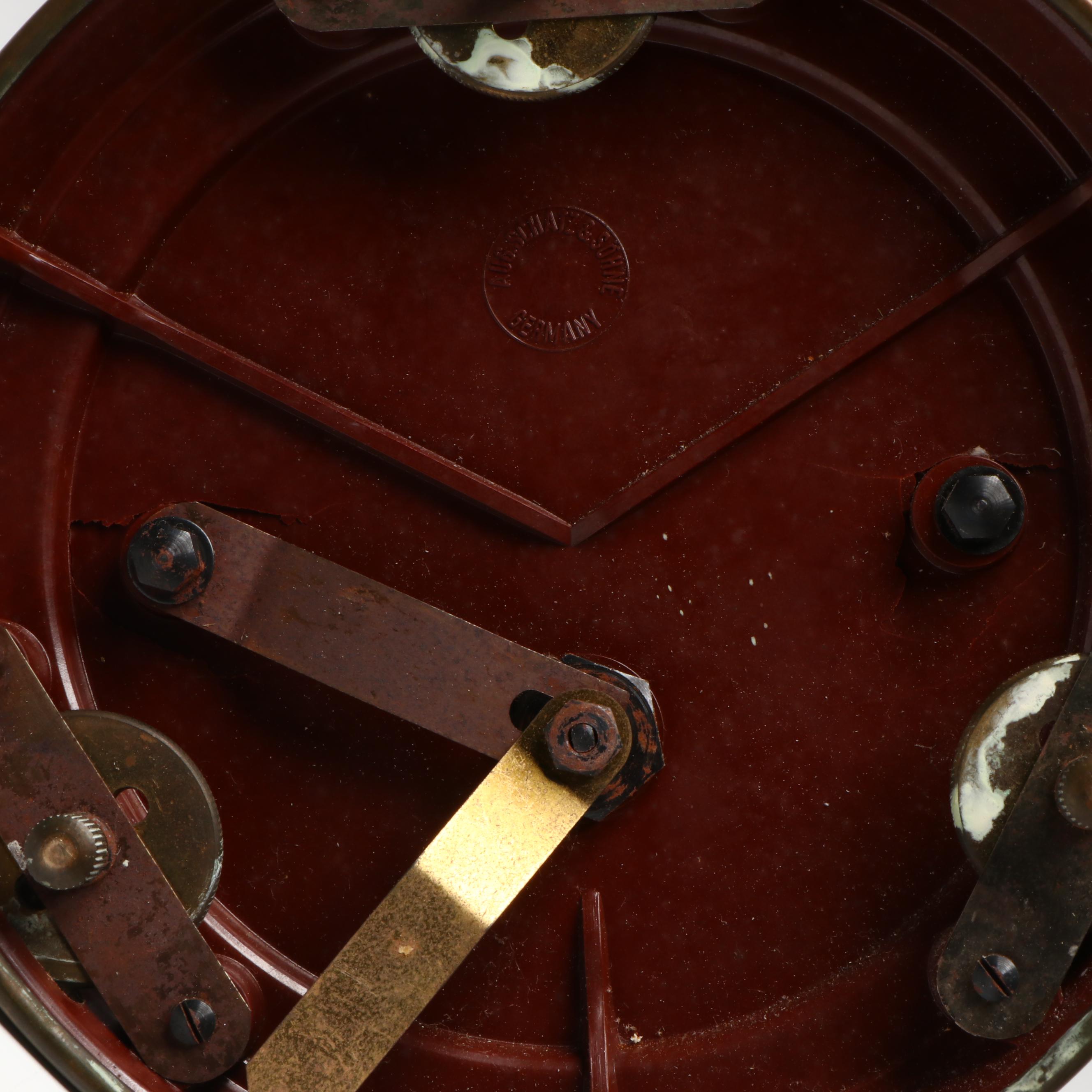 Schatz German Brass Anniversary Clock with Plastic Dome