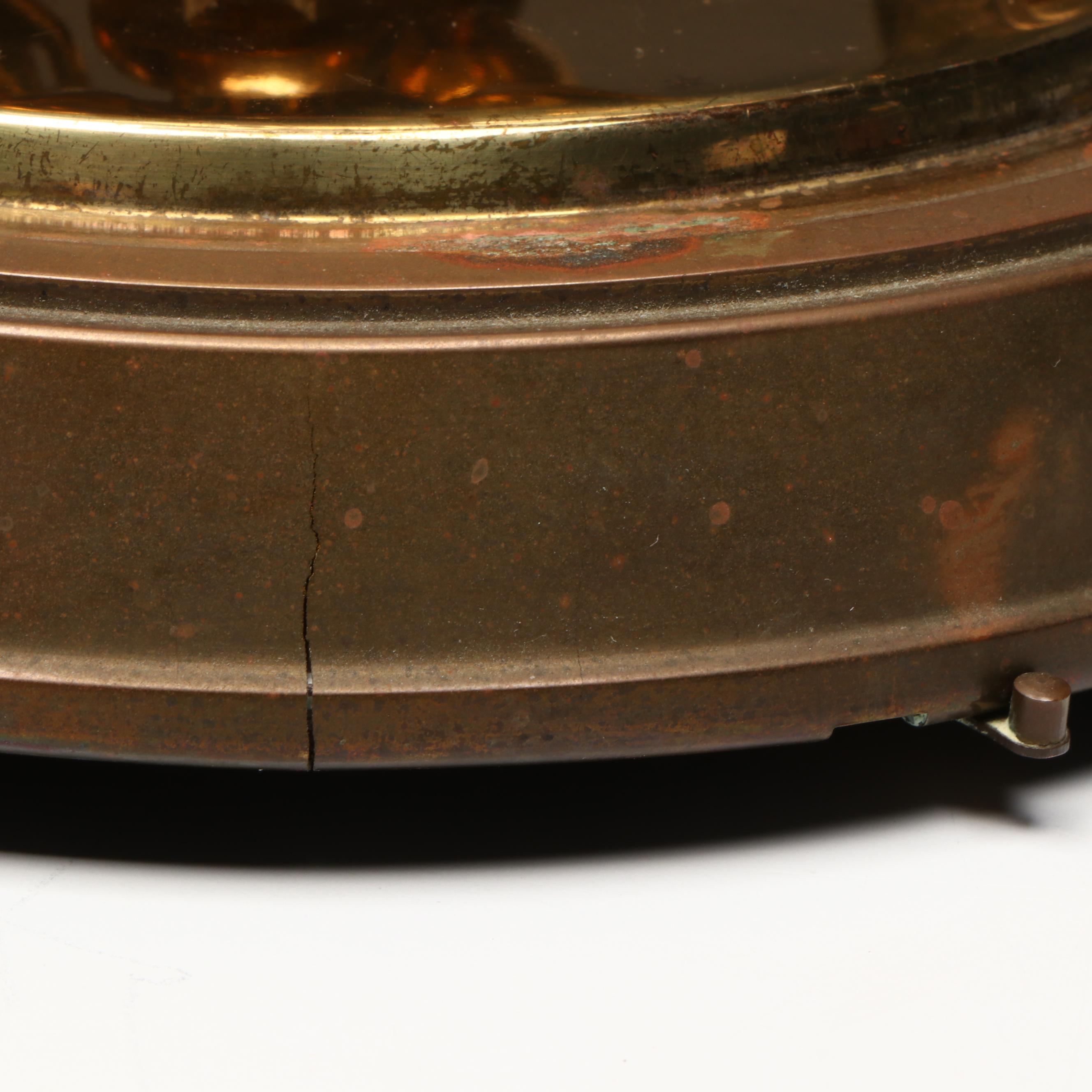 Schatz German Brass Anniversary Clock with Plastic Dome