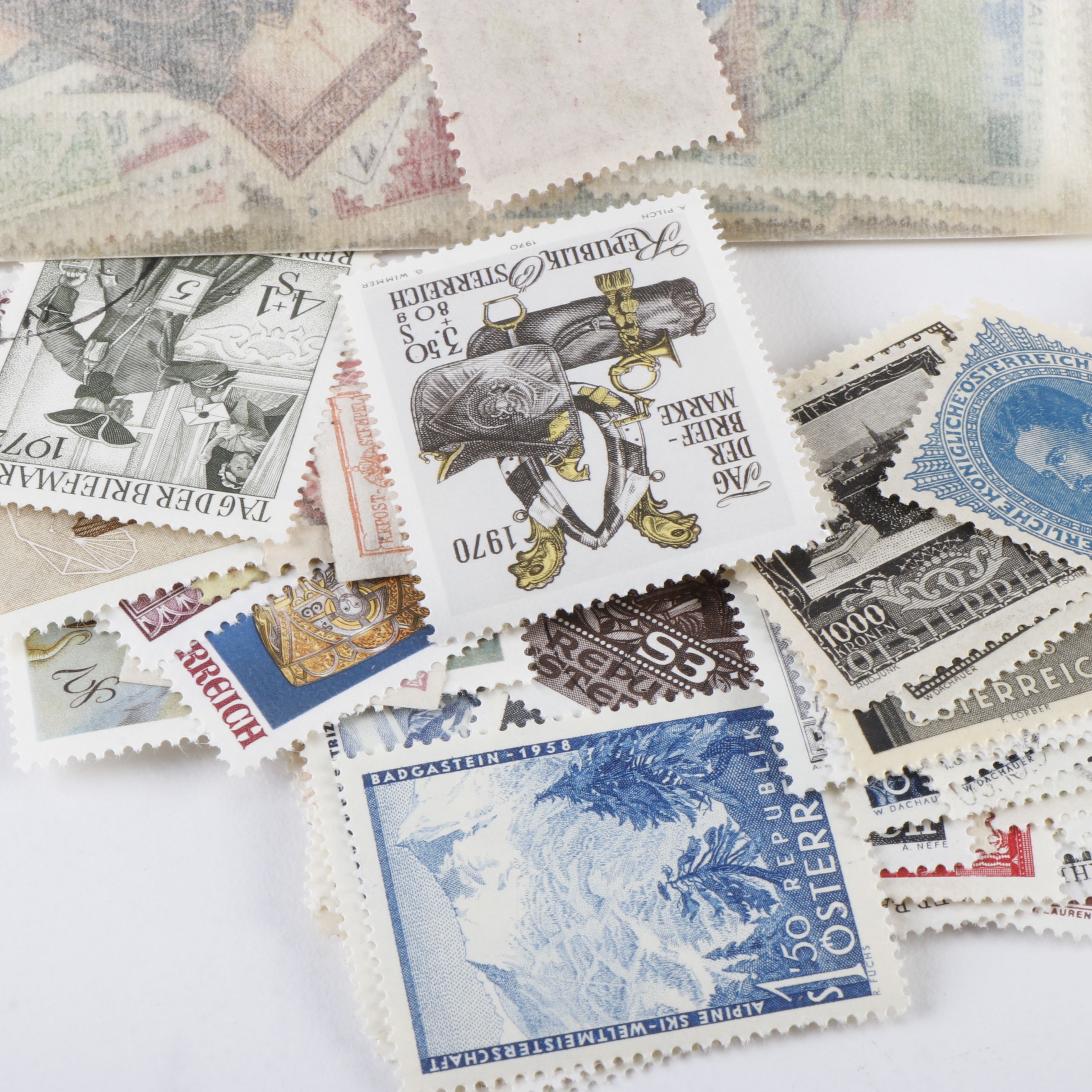 Large Collection of Vintage World Postage Stamps