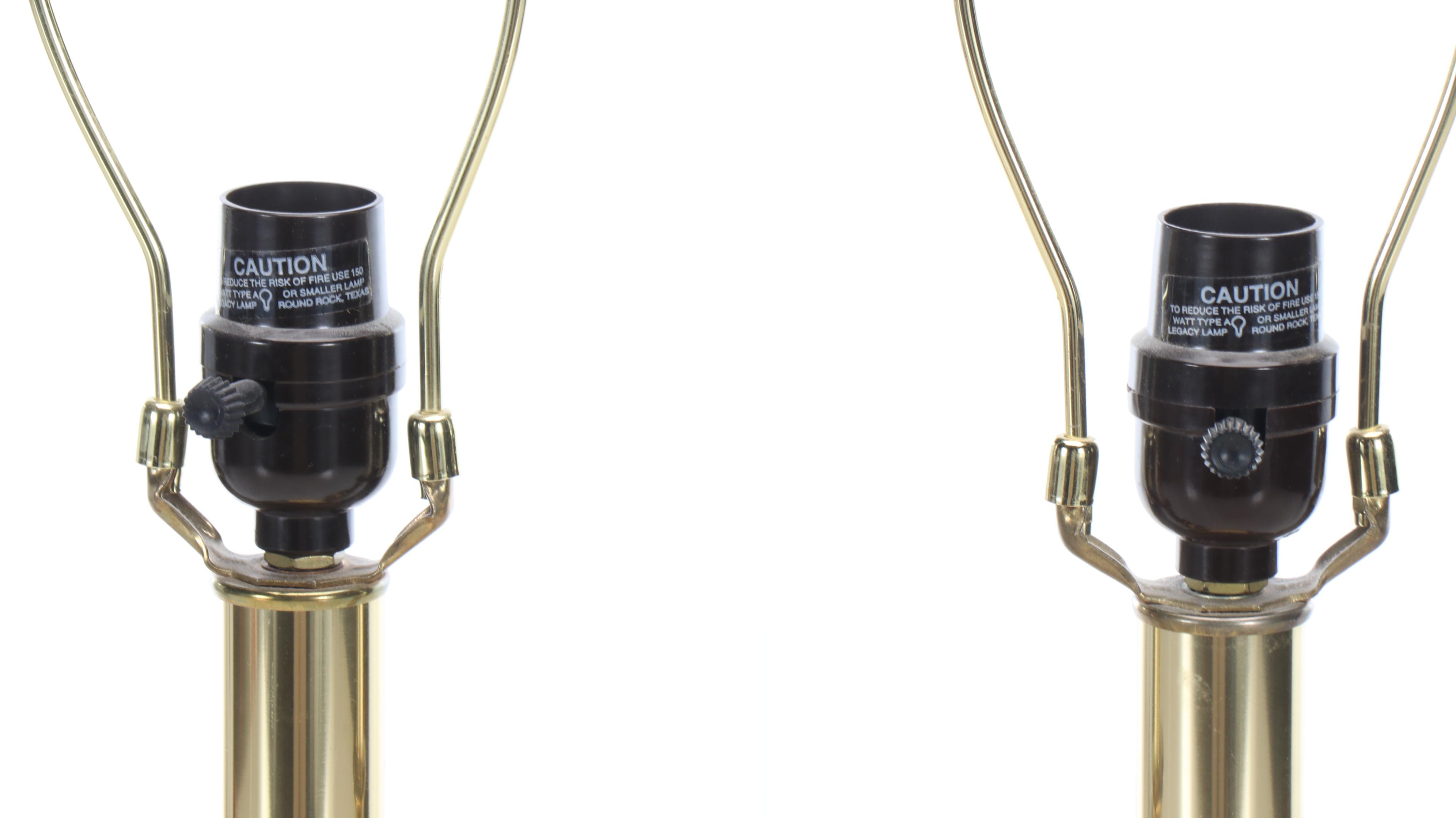 Pair of Lacquered Brass Table Lamps, 21st Century