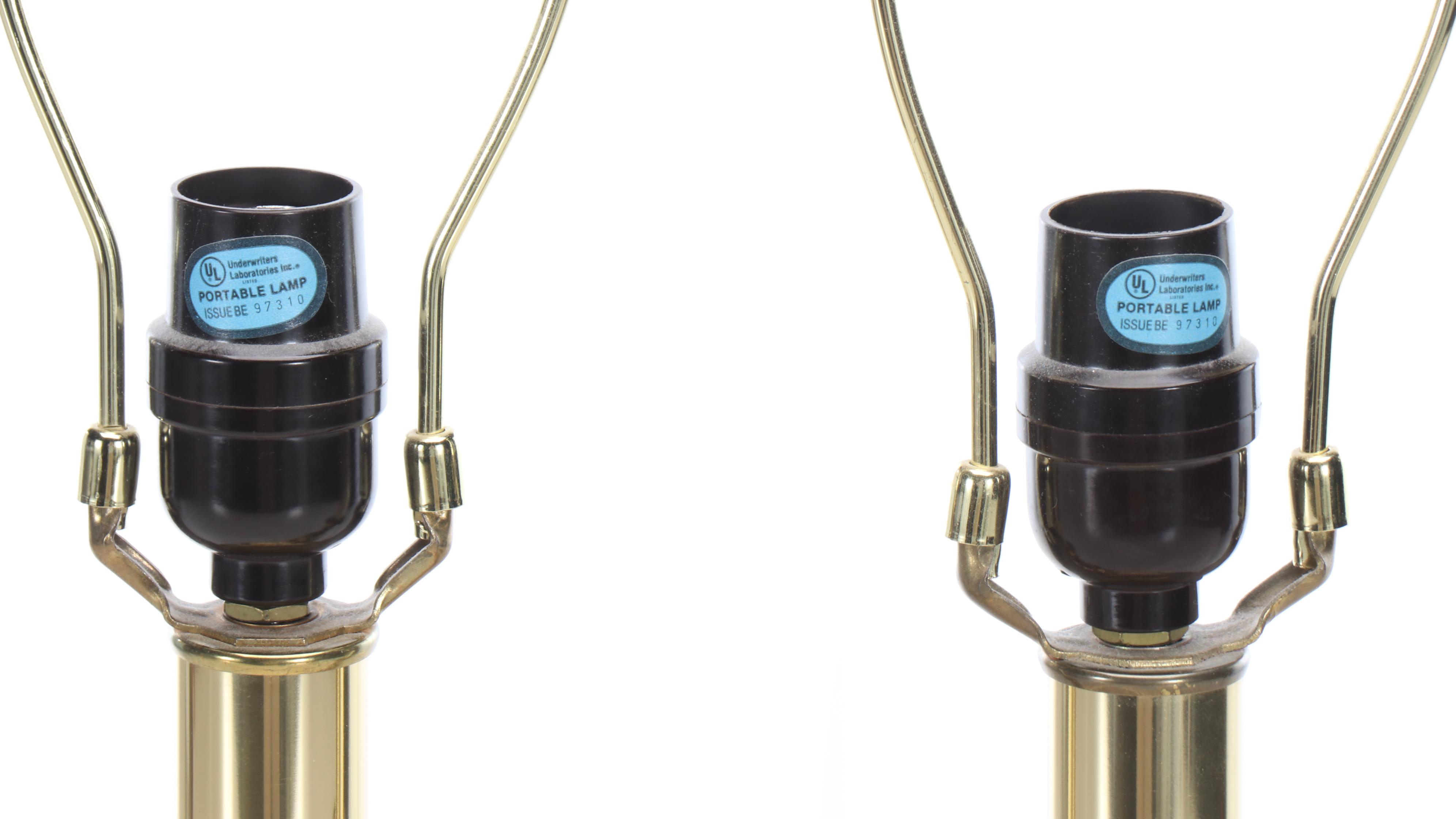 Pair of Lacquered Brass Table Lamps, 21st Century