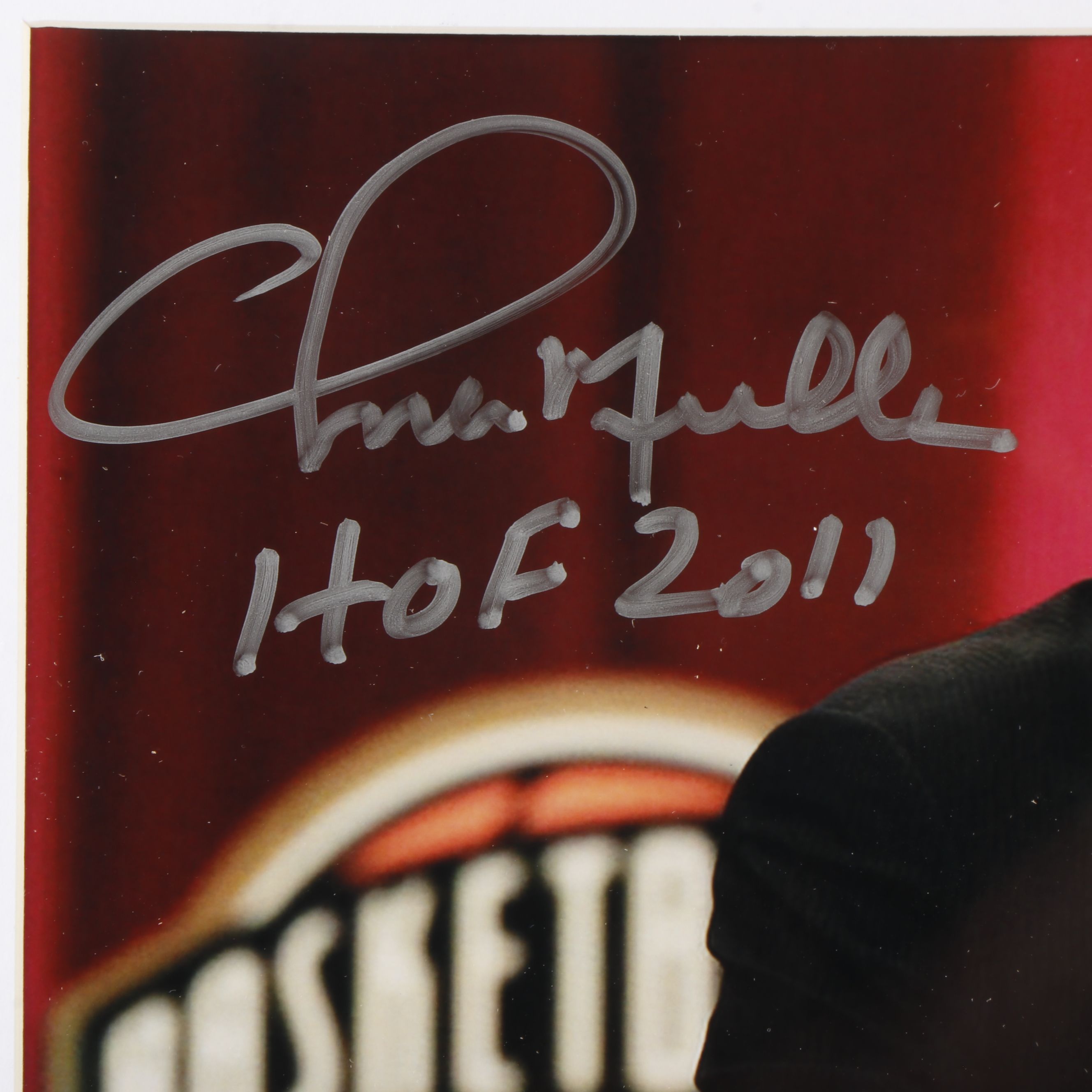 Chris Mullin Signed “HOF 2011” Basketball Print in Matted Frame, PSA
