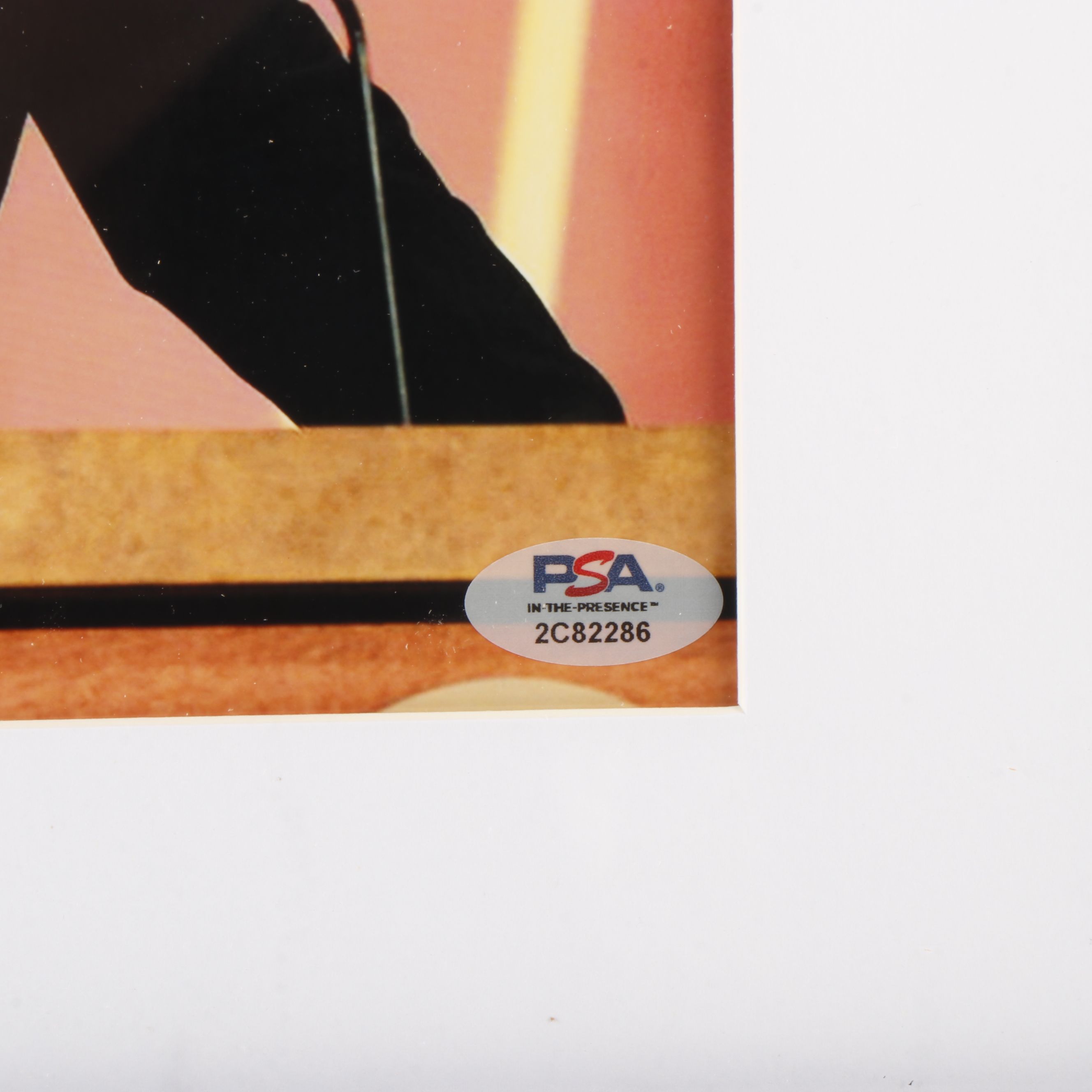 Chris Mullin Signed “HOF 2011” Basketball Print in Matted Frame, PSA