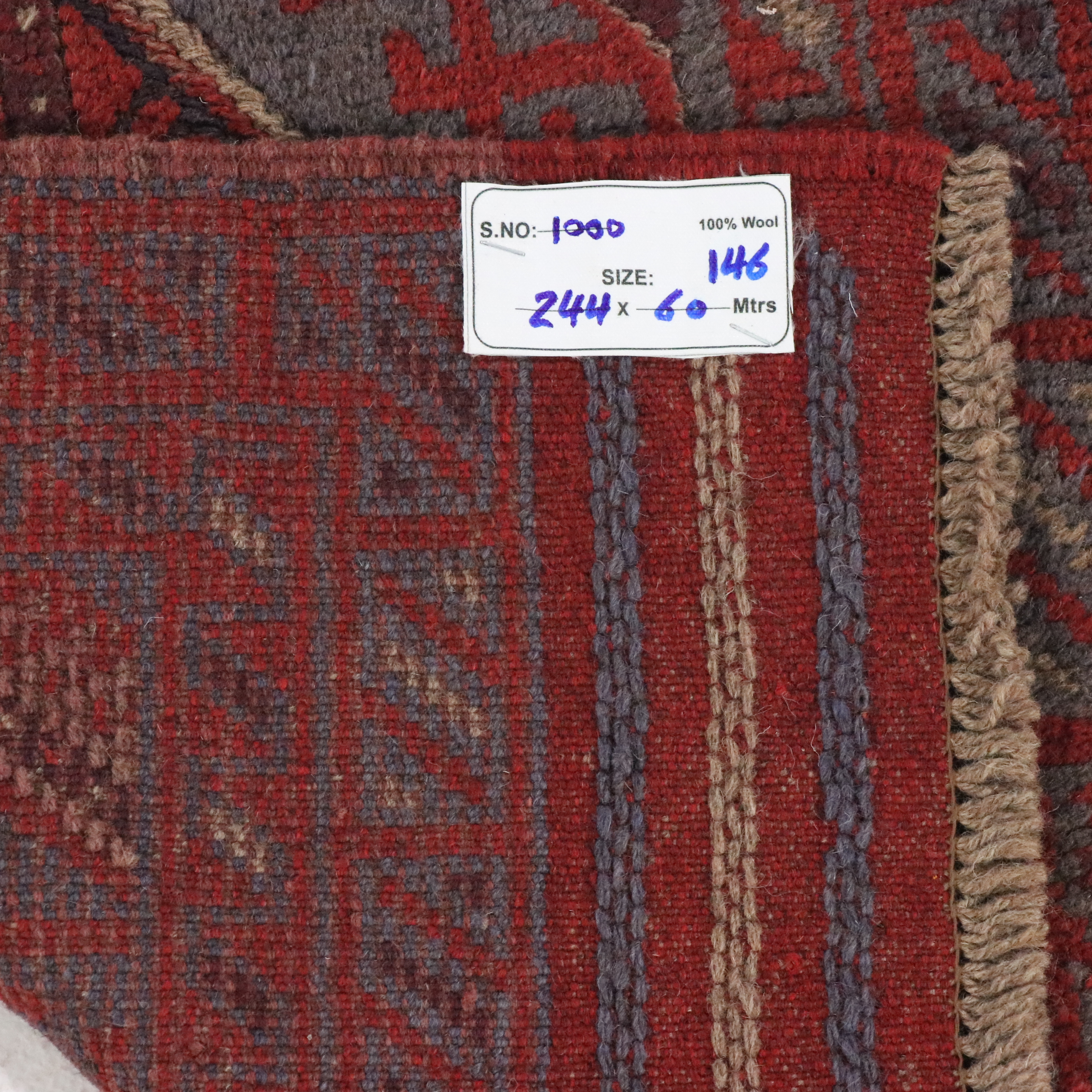 2' x 8' Handwoven Afghan Mashwani Carpet Runner