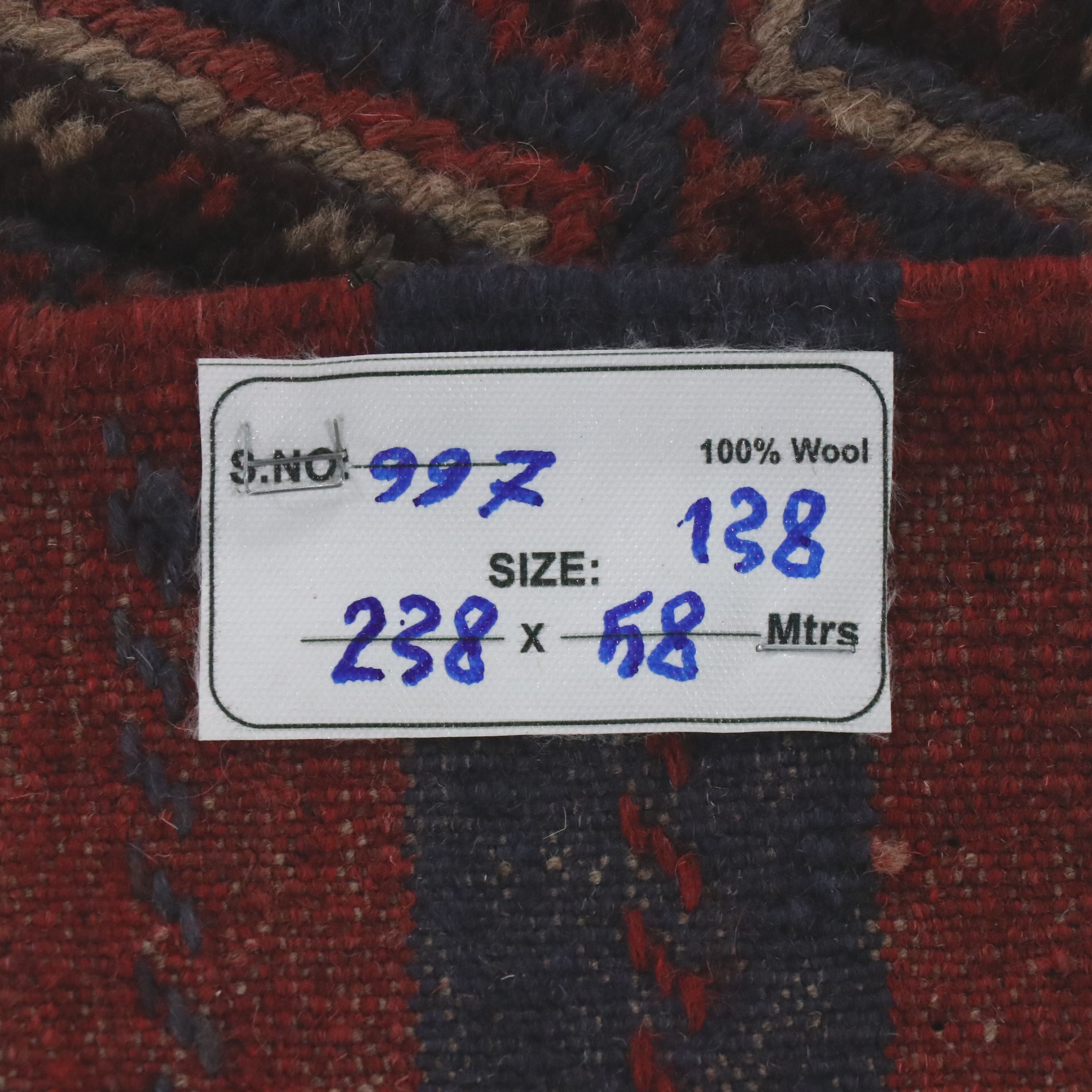 1'10 x 8' Handwoven Afghan Mashwani Carpet Runner