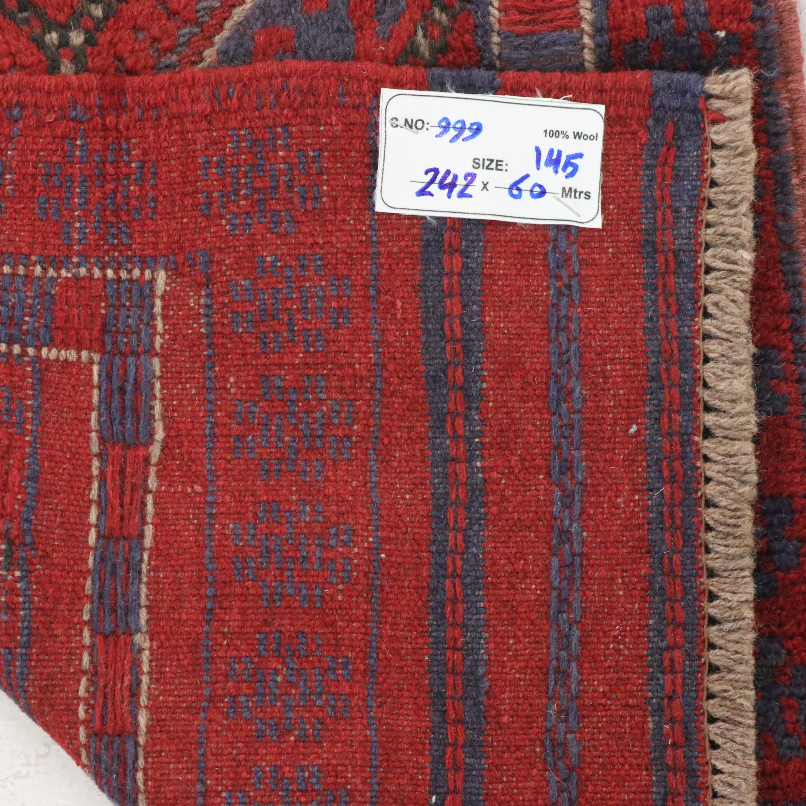 1'11 x 8' Handwoven Afghan Mashwani Carpet Runner