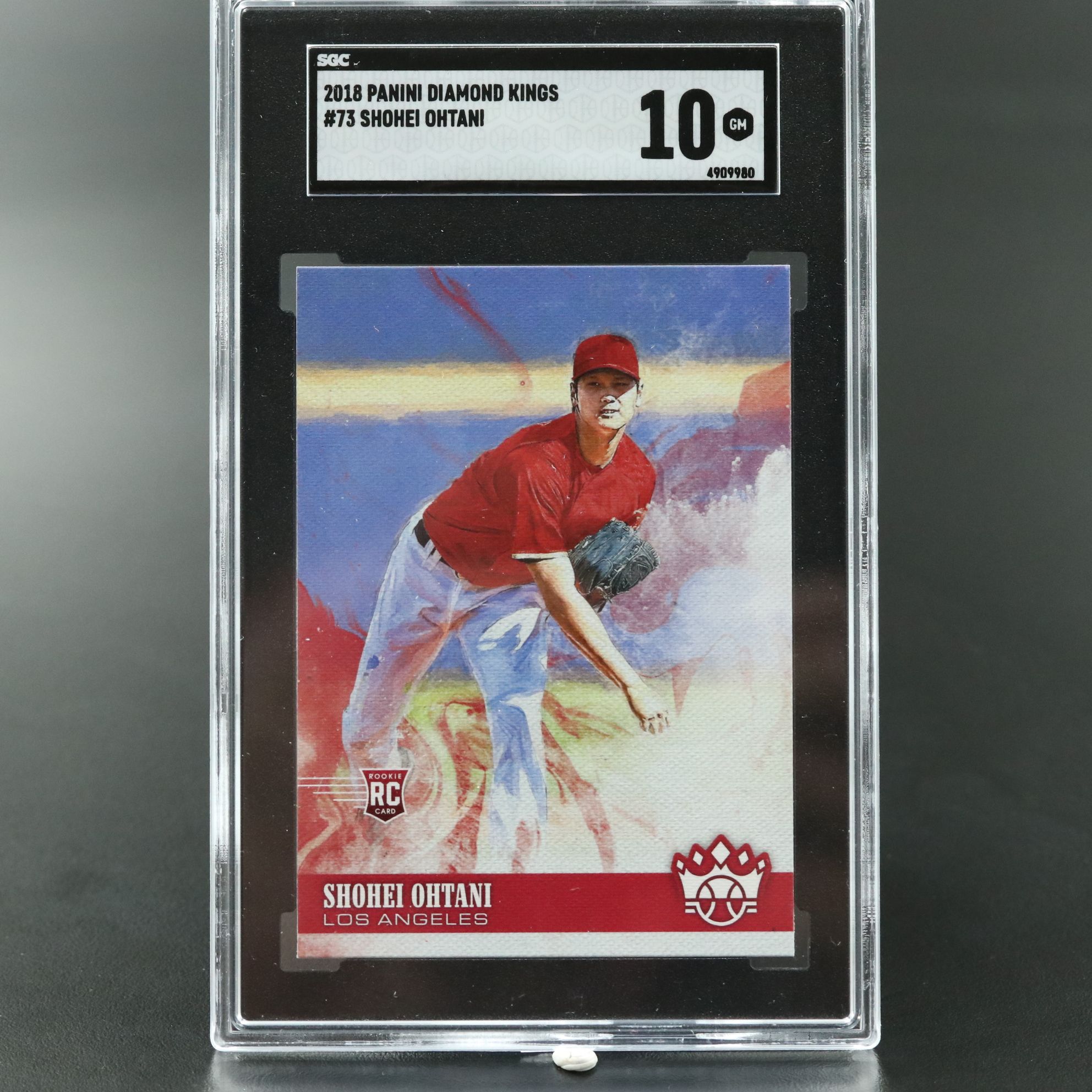 2018 Diamond Kings Shohei Ohtani Rookie Baseball Card Graded SGC 10