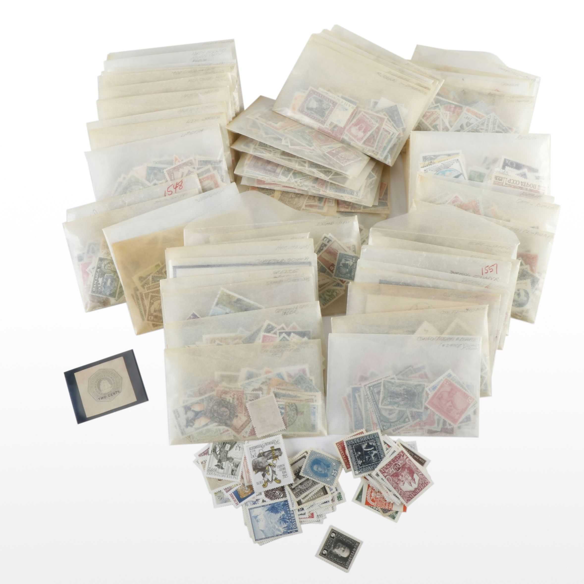 Large Collection of Vintage World Postage Stamps