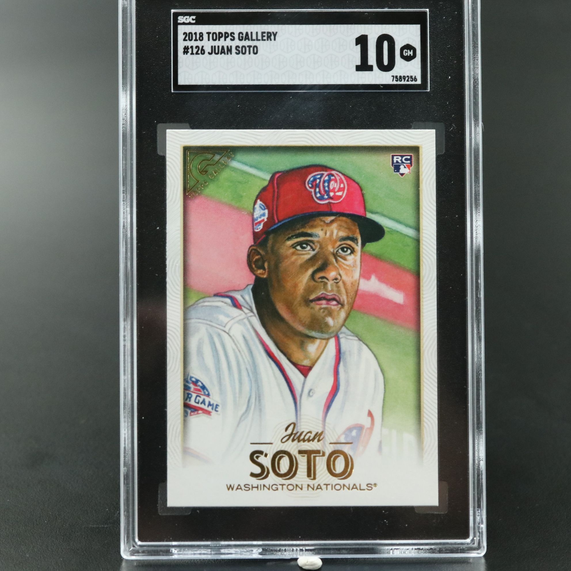 2018 Topps Gallery Juan Soto Rookie Baseball Card Graded SGC 10