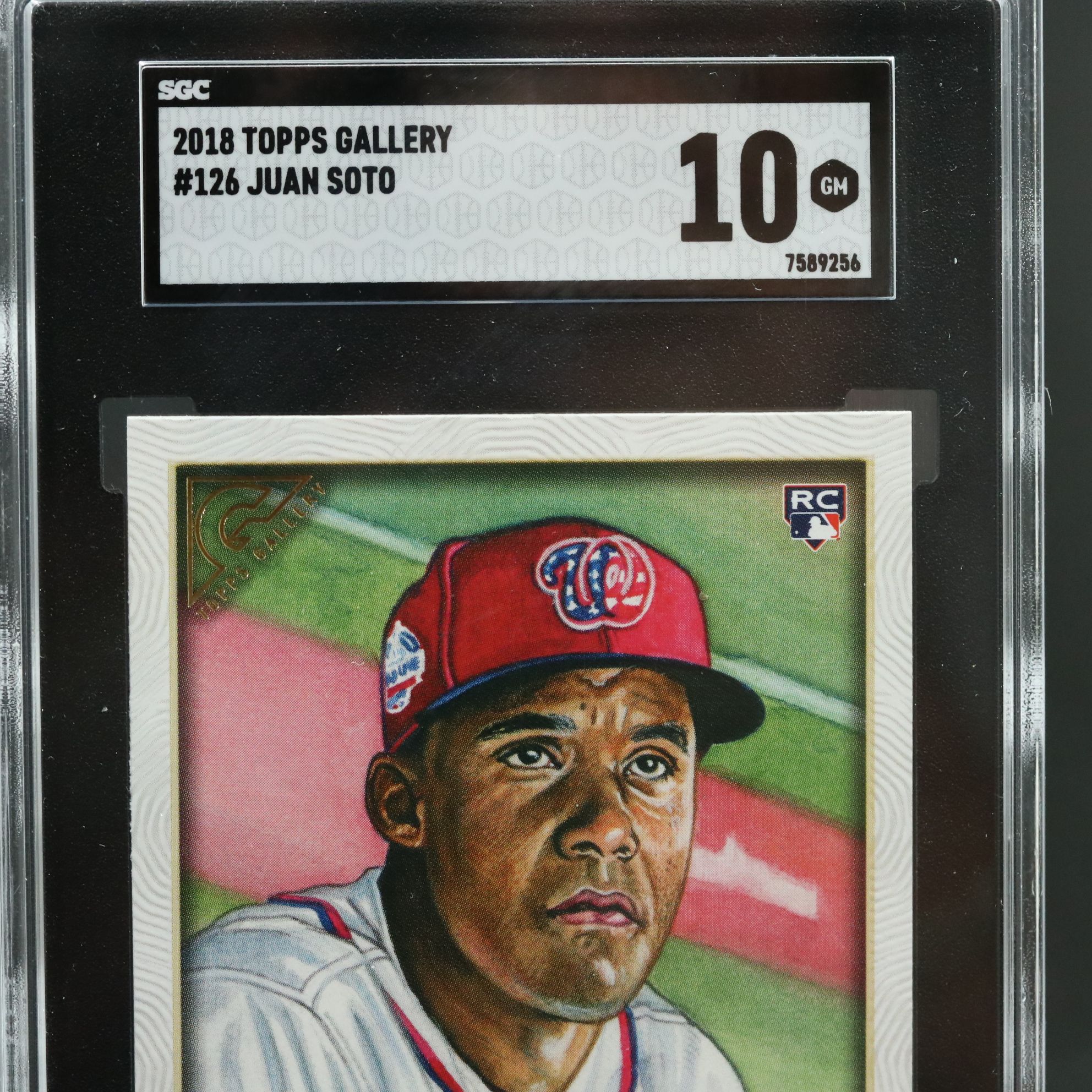 2018 Topps Gallery Juan Soto Rookie Baseball Card Graded SGC 10