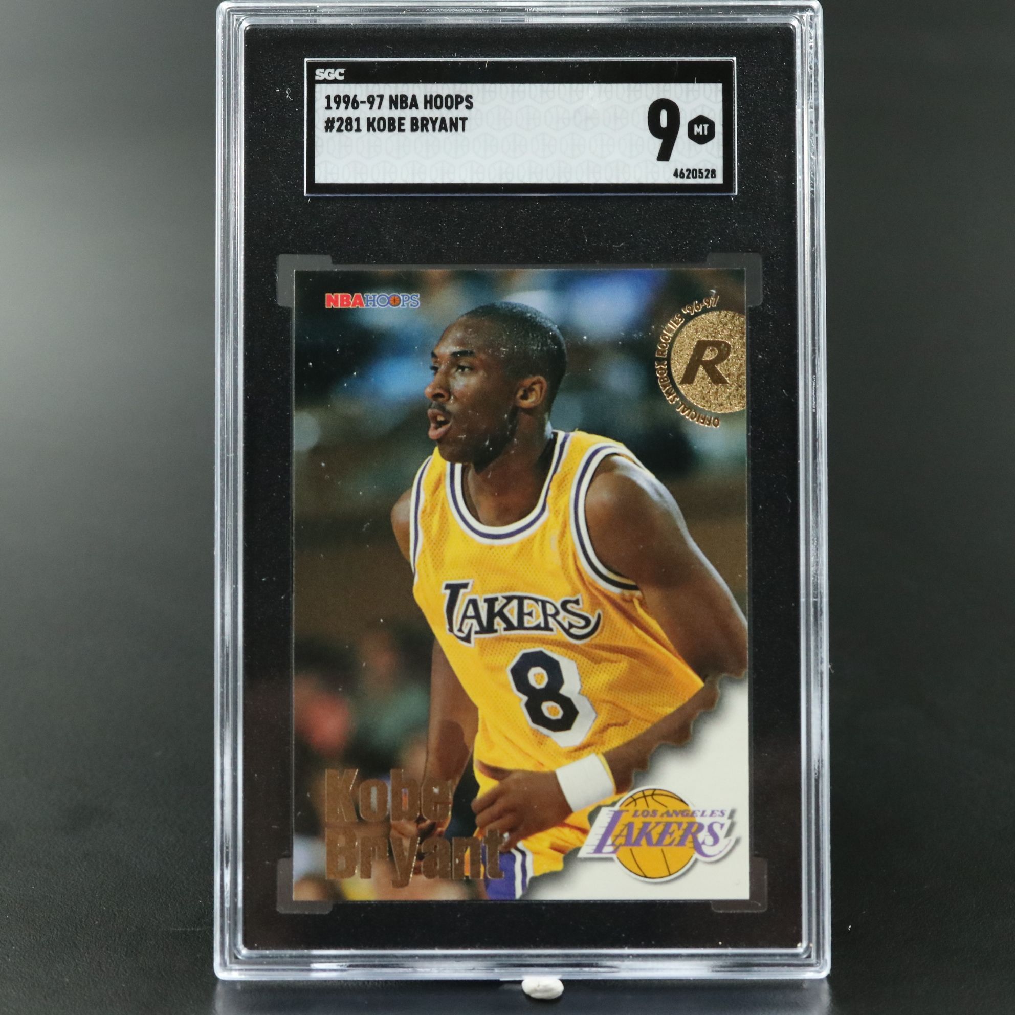 1996-97 NBA Hoops Kobe Bryant Los Angeles Lakers Rookie Card Graded SGC 9