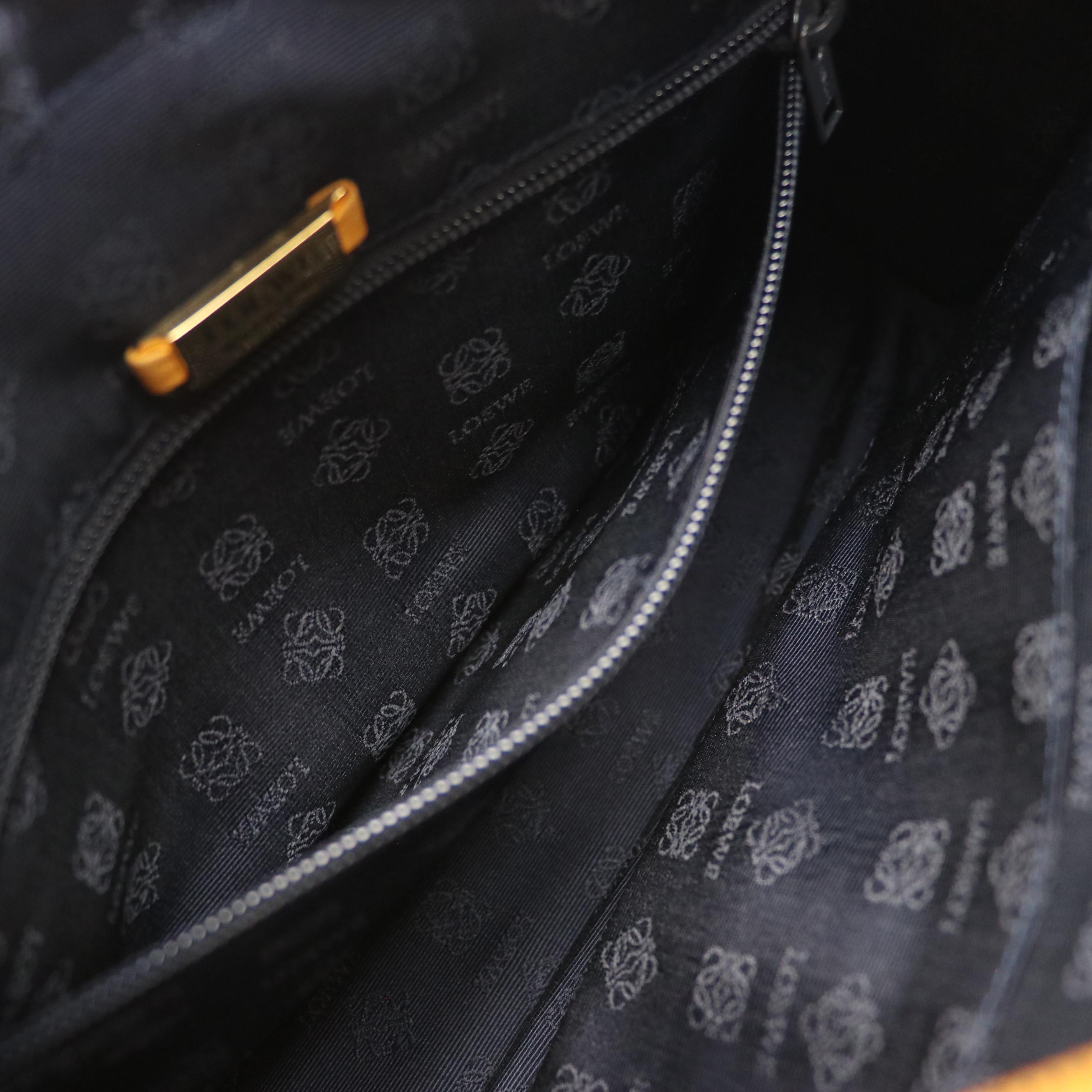 Loewe Rectangular Embossed Anagram Handbag in Mustard Yellow Lambskin Leather